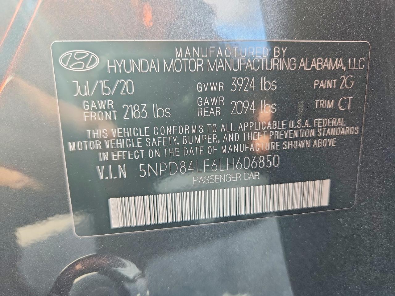 2020 Hyundai Elantra Value Edition Charcoal vin: 5NPD84LF6LH606850