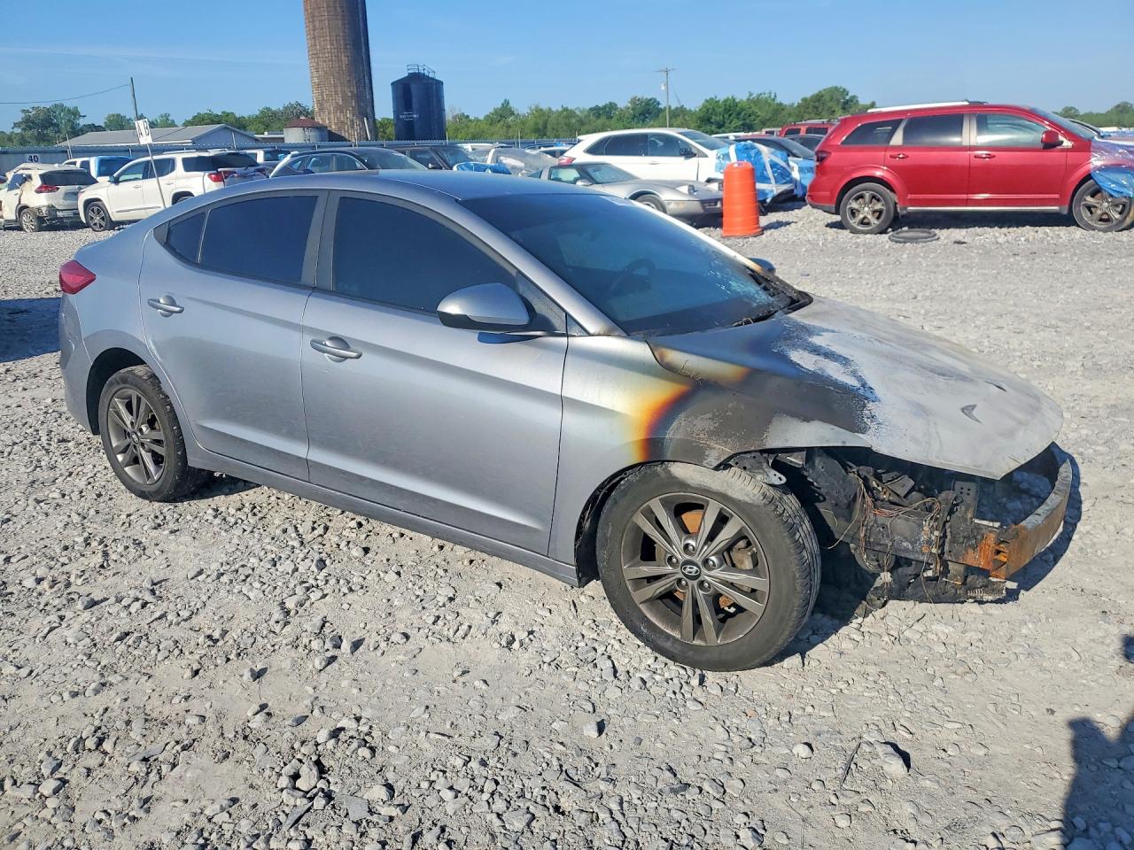 2017 Hyundai Elantra Se Silver vin: 5NPD84LF7HH034579