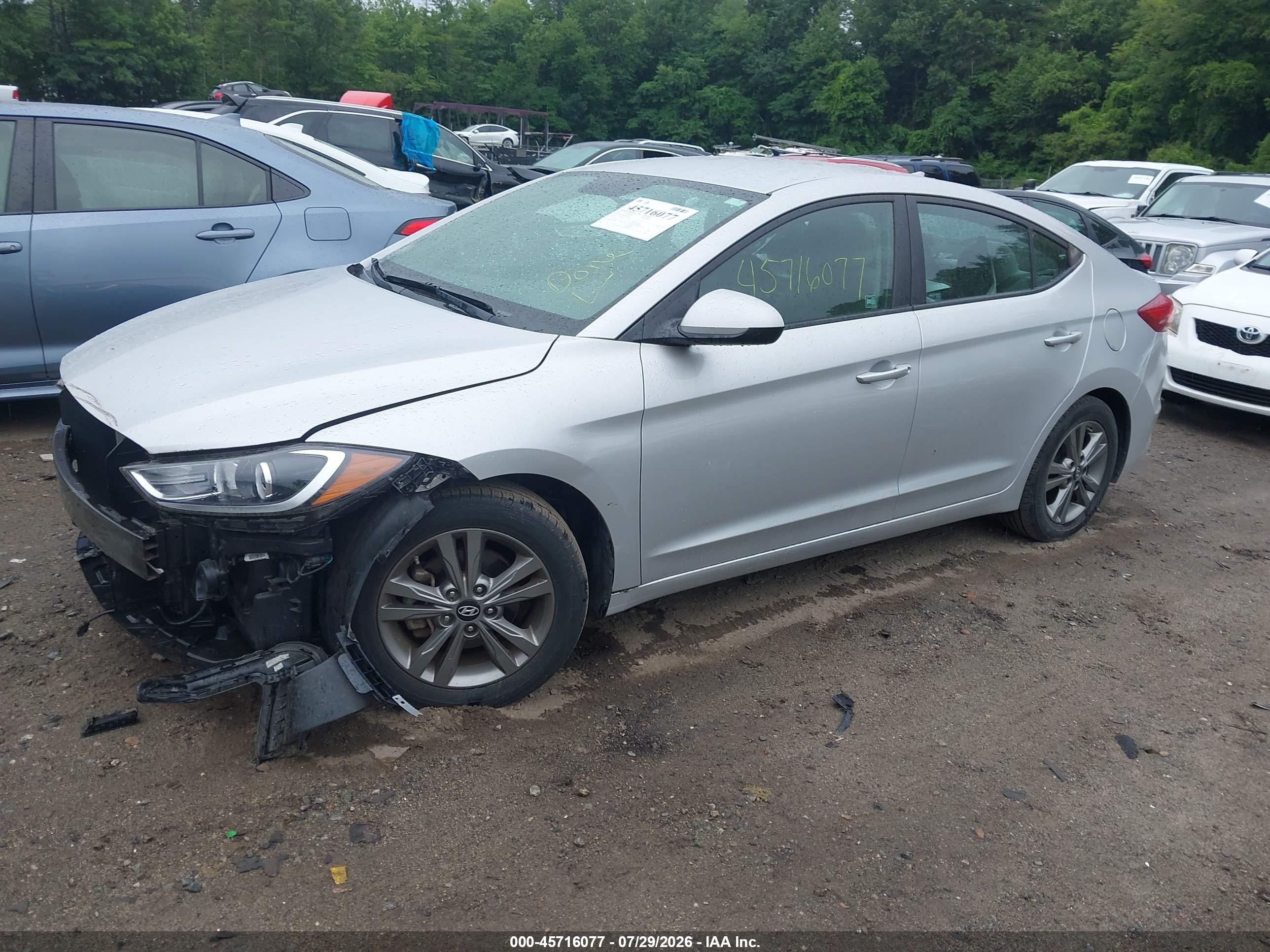 2017 Hyundai Elantra Se White vin: 5NPD84LF7HH186524