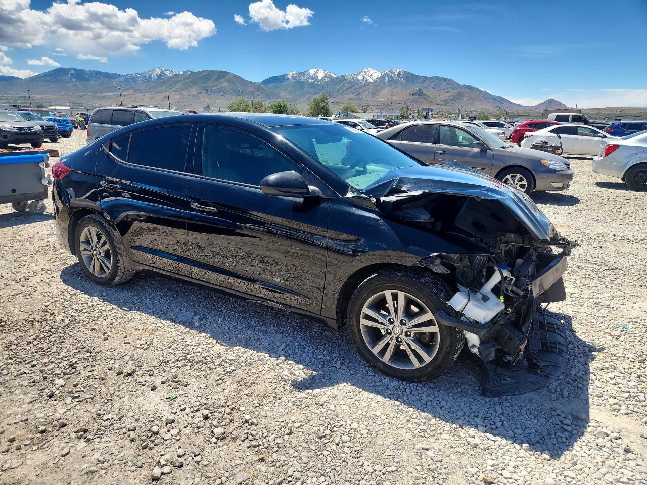 2018 Hyundai Elantra Sel Черный vin: 5NPD84LF7JH269117