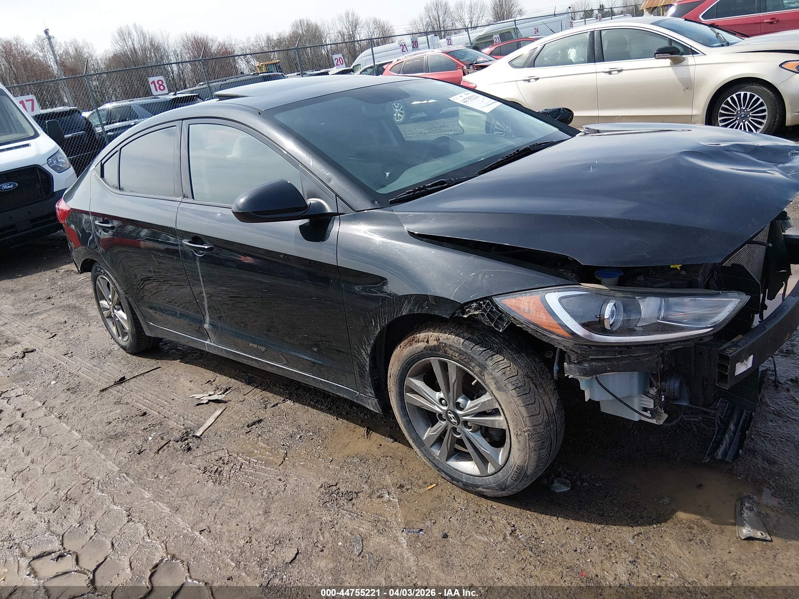 2018 Hyundai Elantra Value Edition Black vin: 5NPD84LF7JH271322