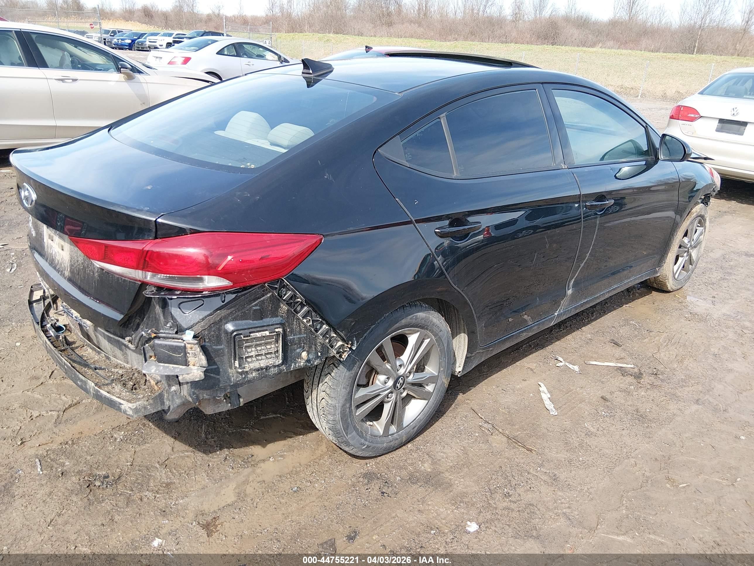 2018 Hyundai Elantra Value Edition Black vin: 5NPD84LF7JH271322