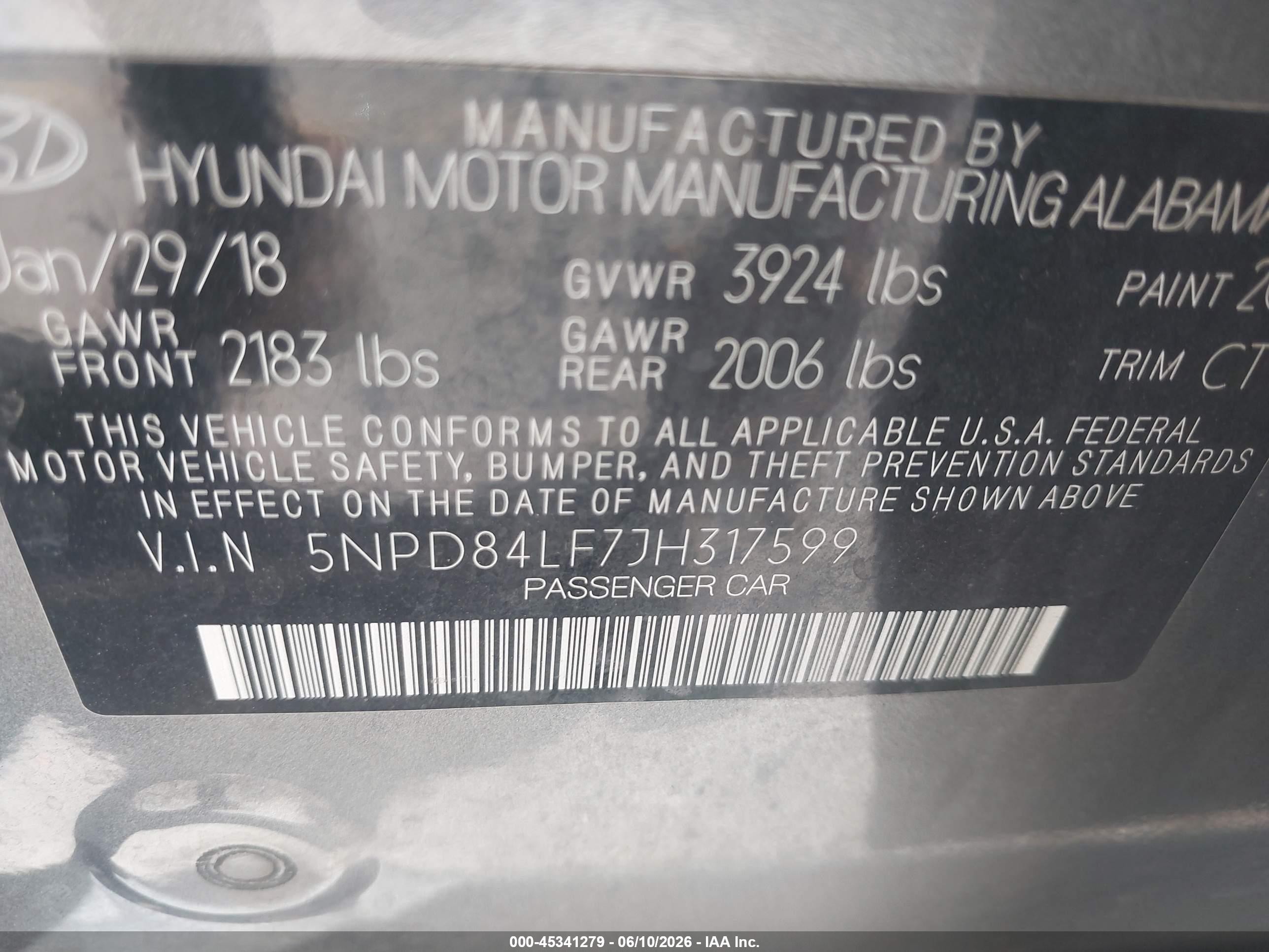 2018 Hyundai Elantra Value Edition Gray vin: 5NPD84LF7JH317599
