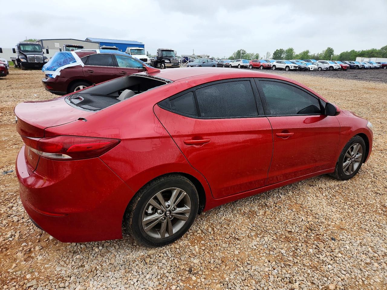 2018 Hyundai Elantra Sel Red vin: 5NPD84LF7JH339425
