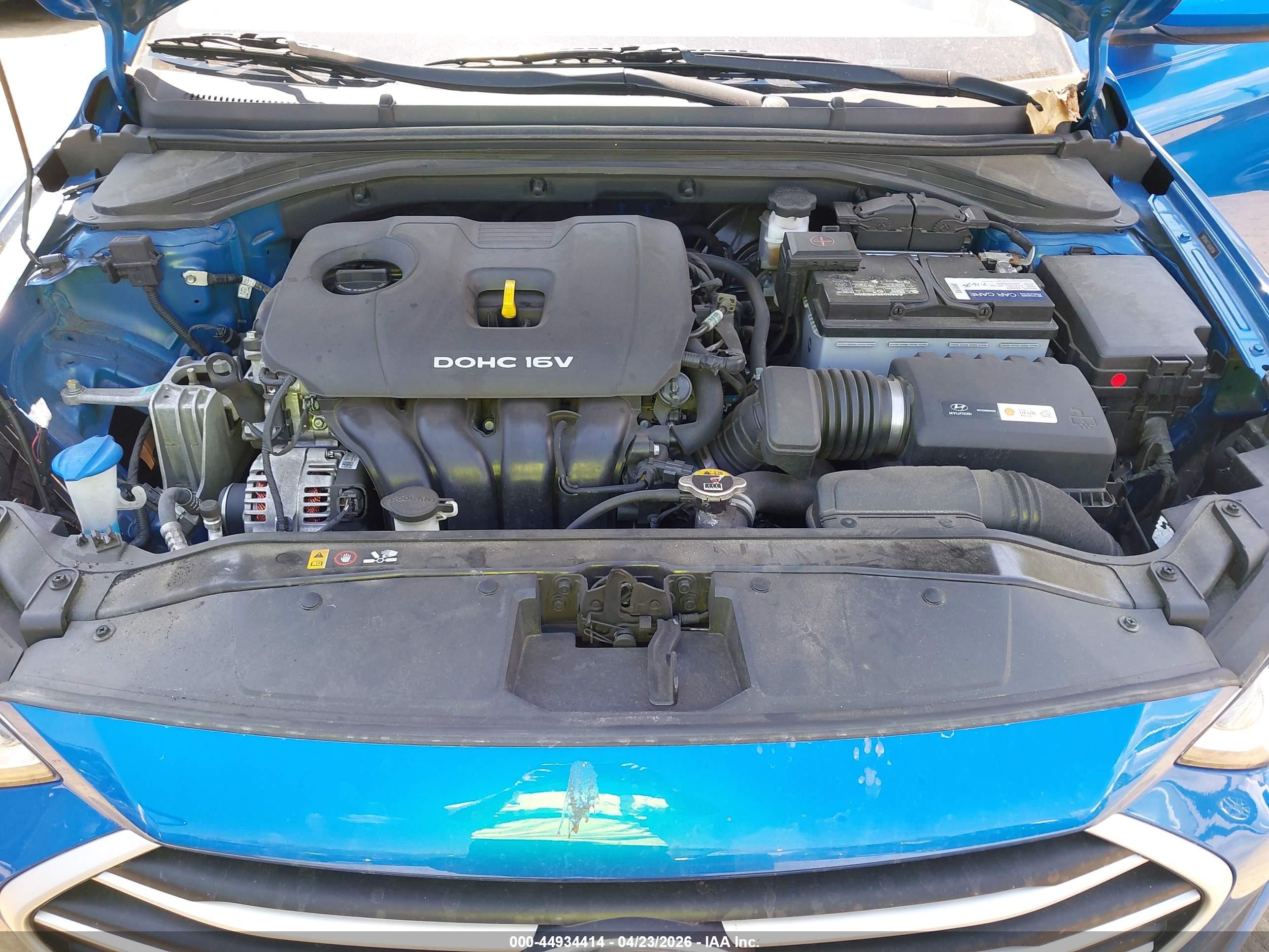 2018 Hyundai Elantra Sel Синий vin: 5NPD84LF7JH342194