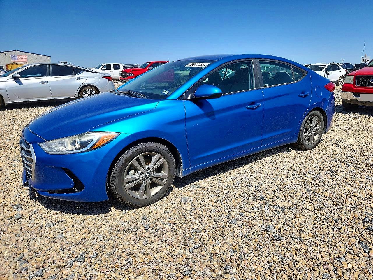 2018 Hyundai Elantra Sel Blue vin: 5NPD84LF7JH348318