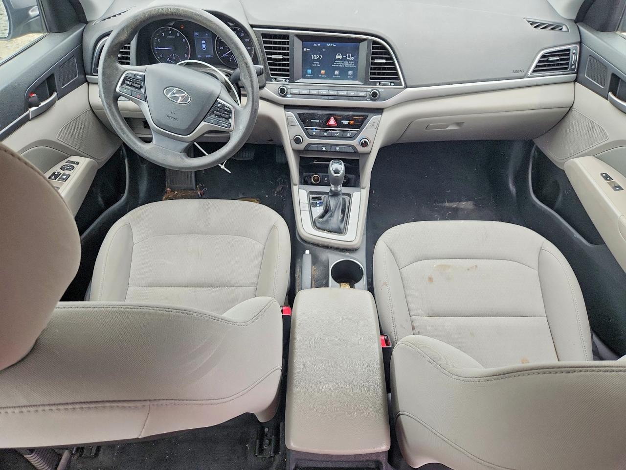 2018 Hyundai Elantra Sel Gray vin: 5NPD84LF7JH364986