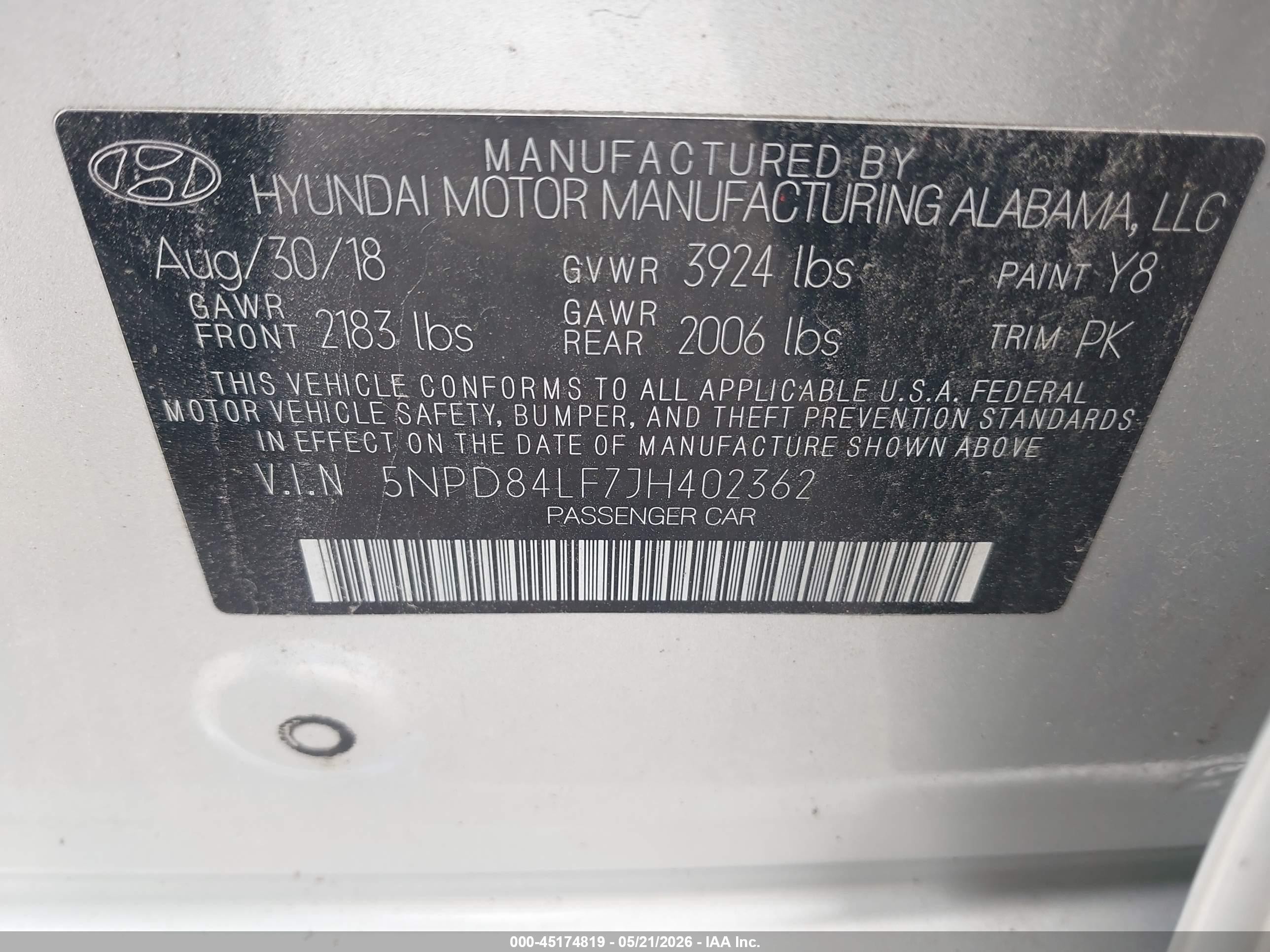 2018 Hyundai Elantra Value Edition Silver vin: 5NPD84LF7JH402362