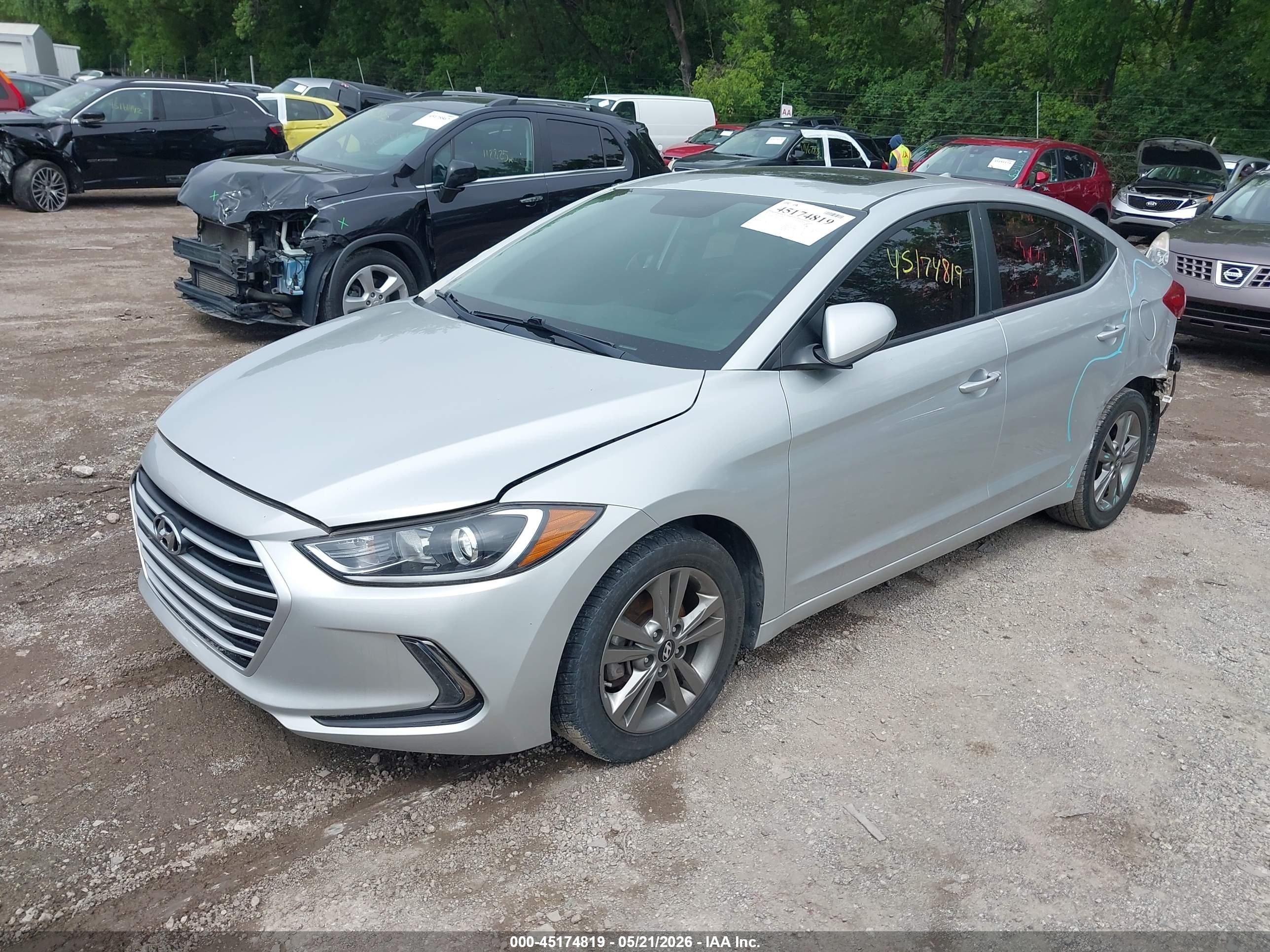 2018 Hyundai Elantra Value Edition Silver vin: 5NPD84LF7JH402362