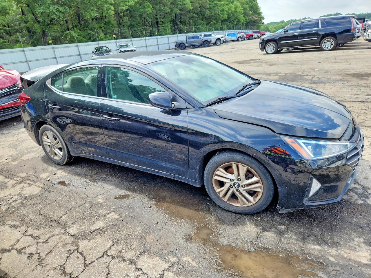 2019 Hyundai Elantra Sel Черный vin: 5NPD84LF7KH432768