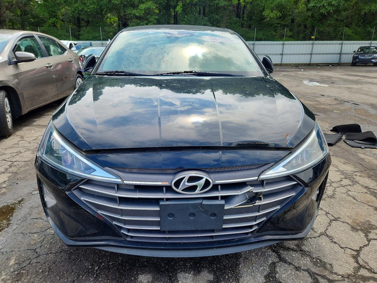 2019 Hyundai Elantra Sel Черный vin: 5NPD84LF7KH432768