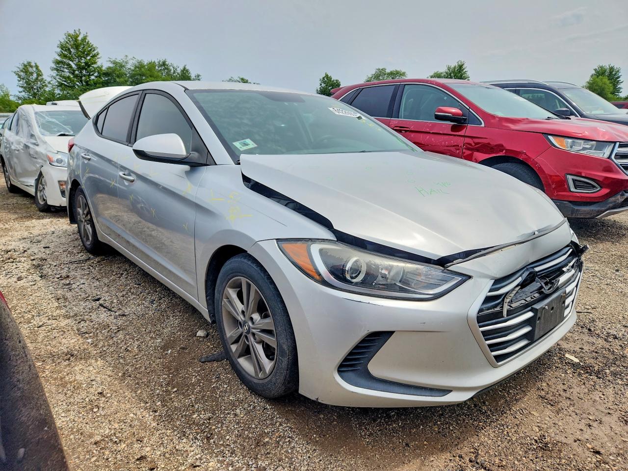 2017 Hyundai Elantra Se Silver vin: 5NPD84LF8HH037443