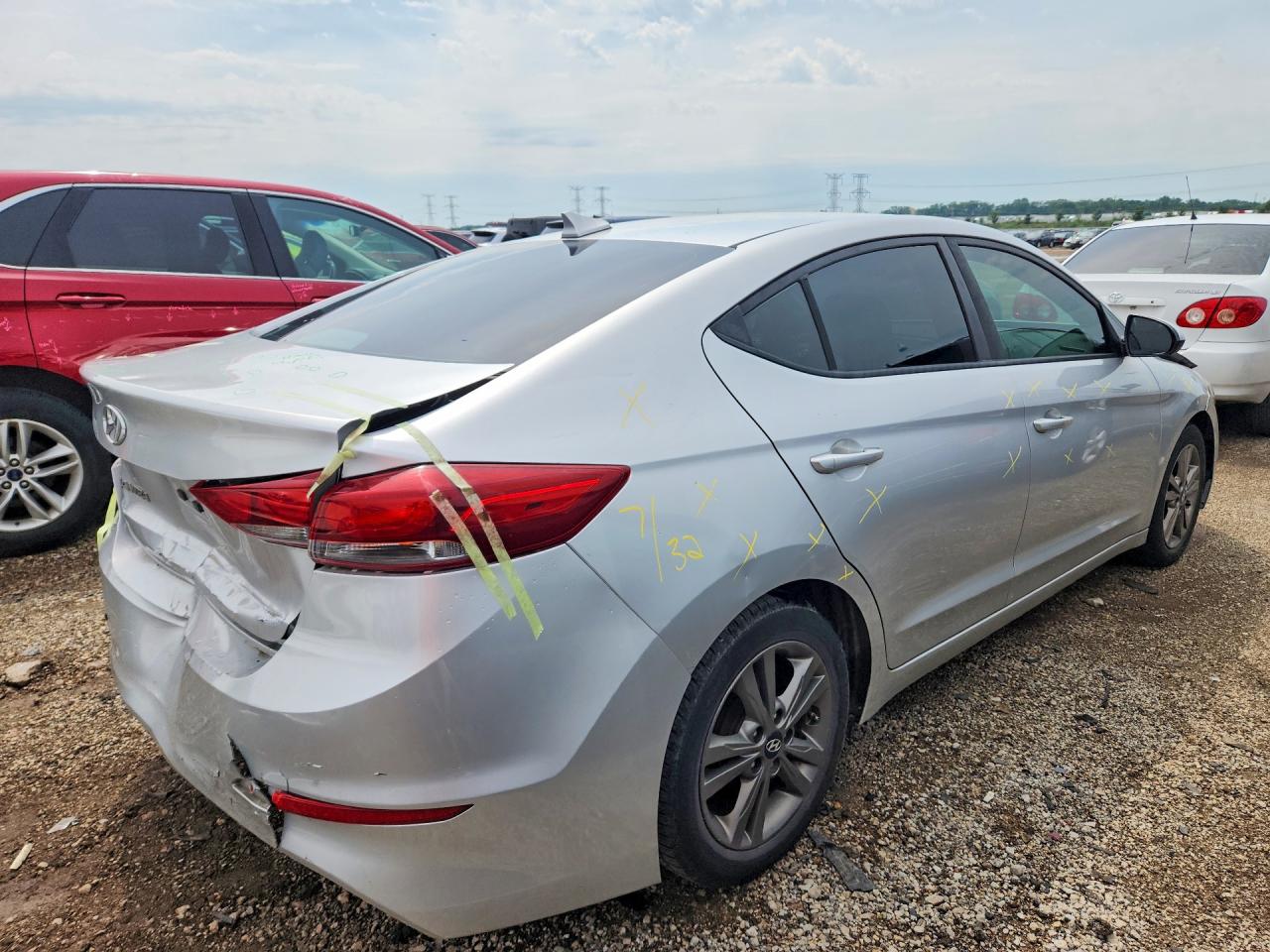 2017 Hyundai Elantra Se Silver vin: 5NPD84LF8HH037443