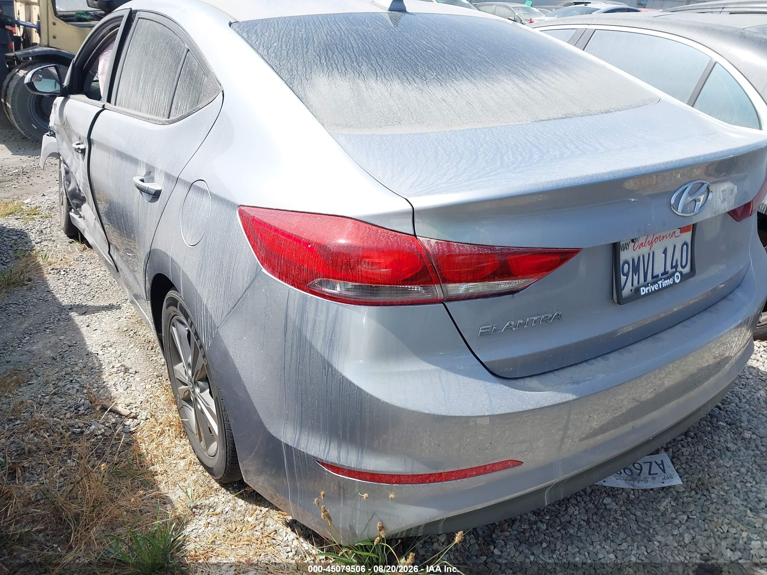 2017 Hyundai Elantra Se Gray vin: 5NPD84LF8HH196172