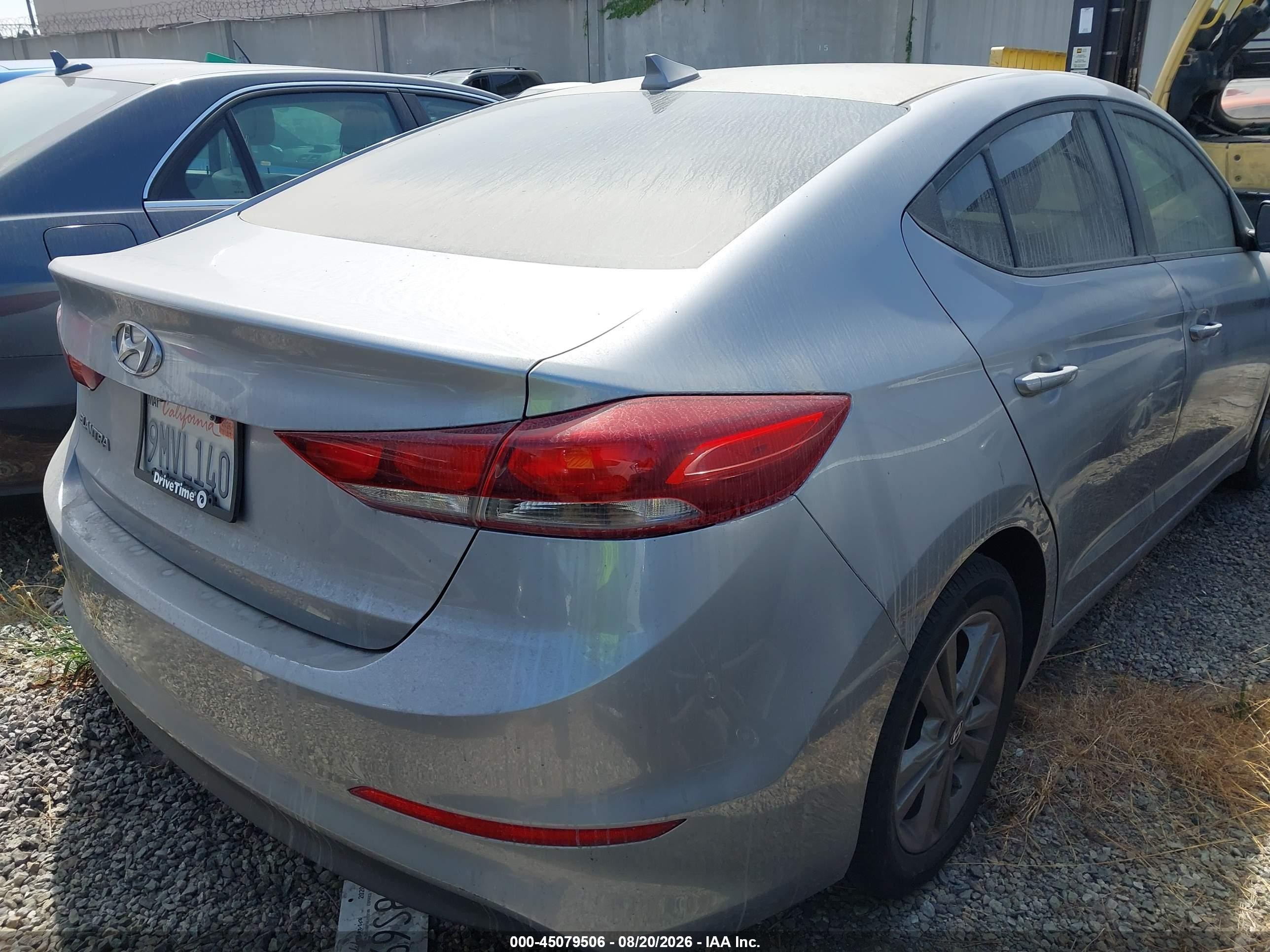 2017 Hyundai Elantra Se Gray vin: 5NPD84LF8HH196172