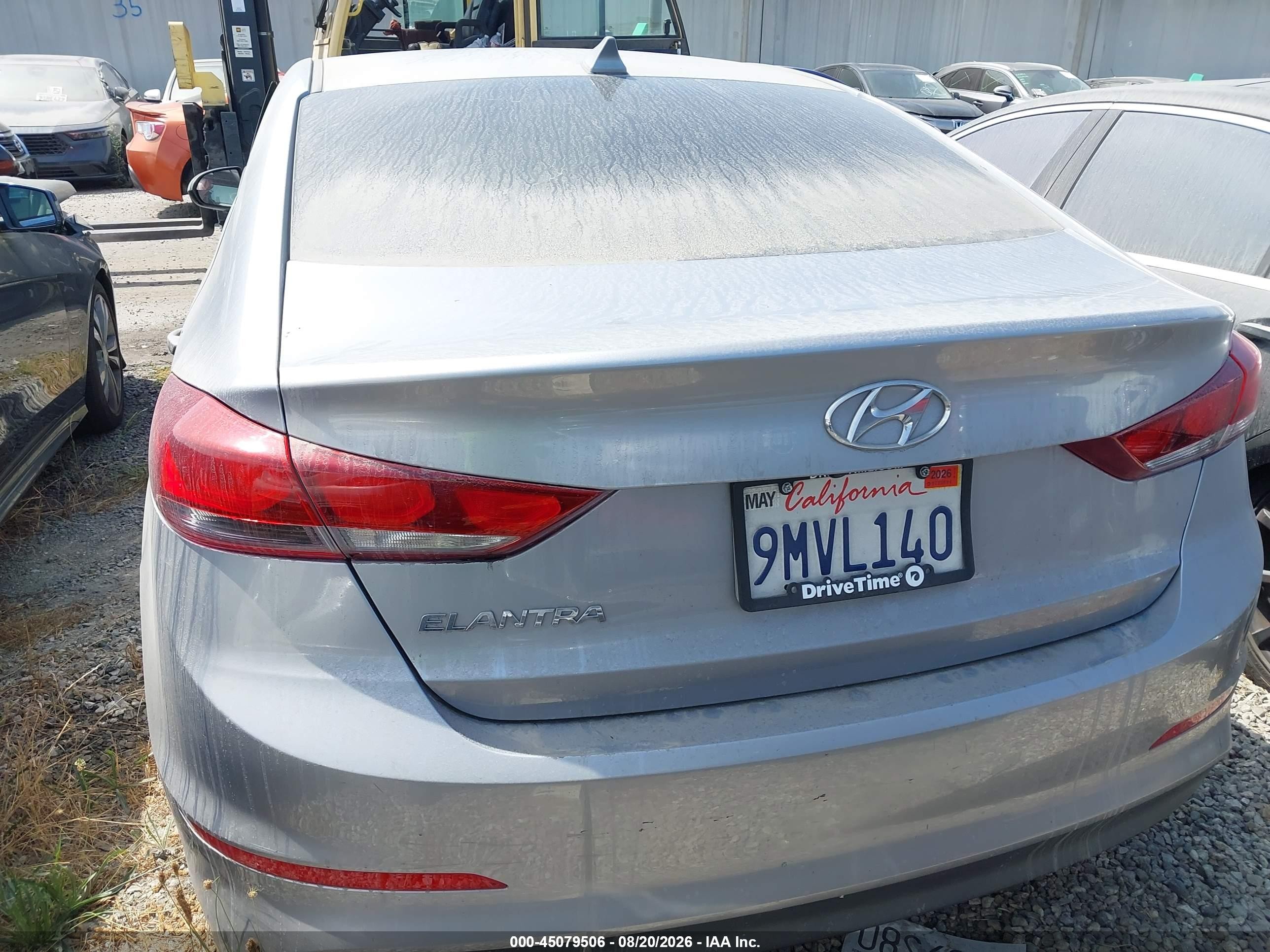 2017 Hyundai Elantra Se Gray vin: 5NPD84LF8HH196172