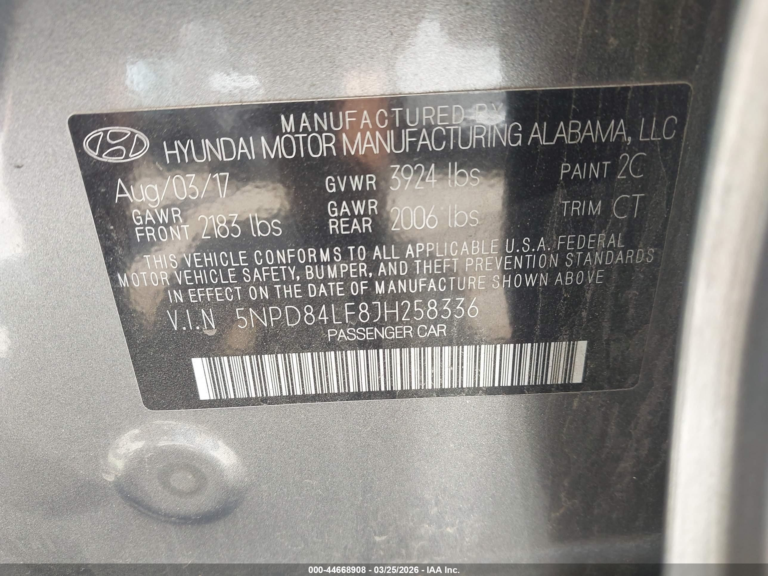 2018 Hyundai Elantra Value Edition Gray vin: 5NPD84LF8JH258336