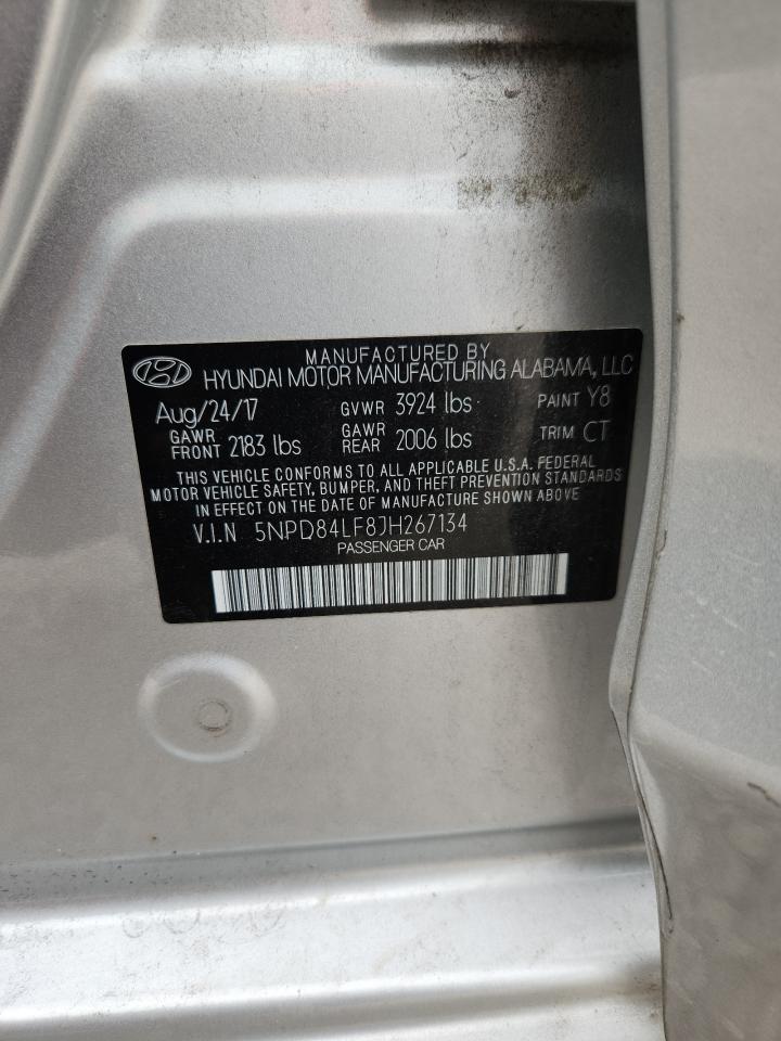 2018 Hyundai Elantra Value Edition Silver vin: 5NPD84LF8JH267134