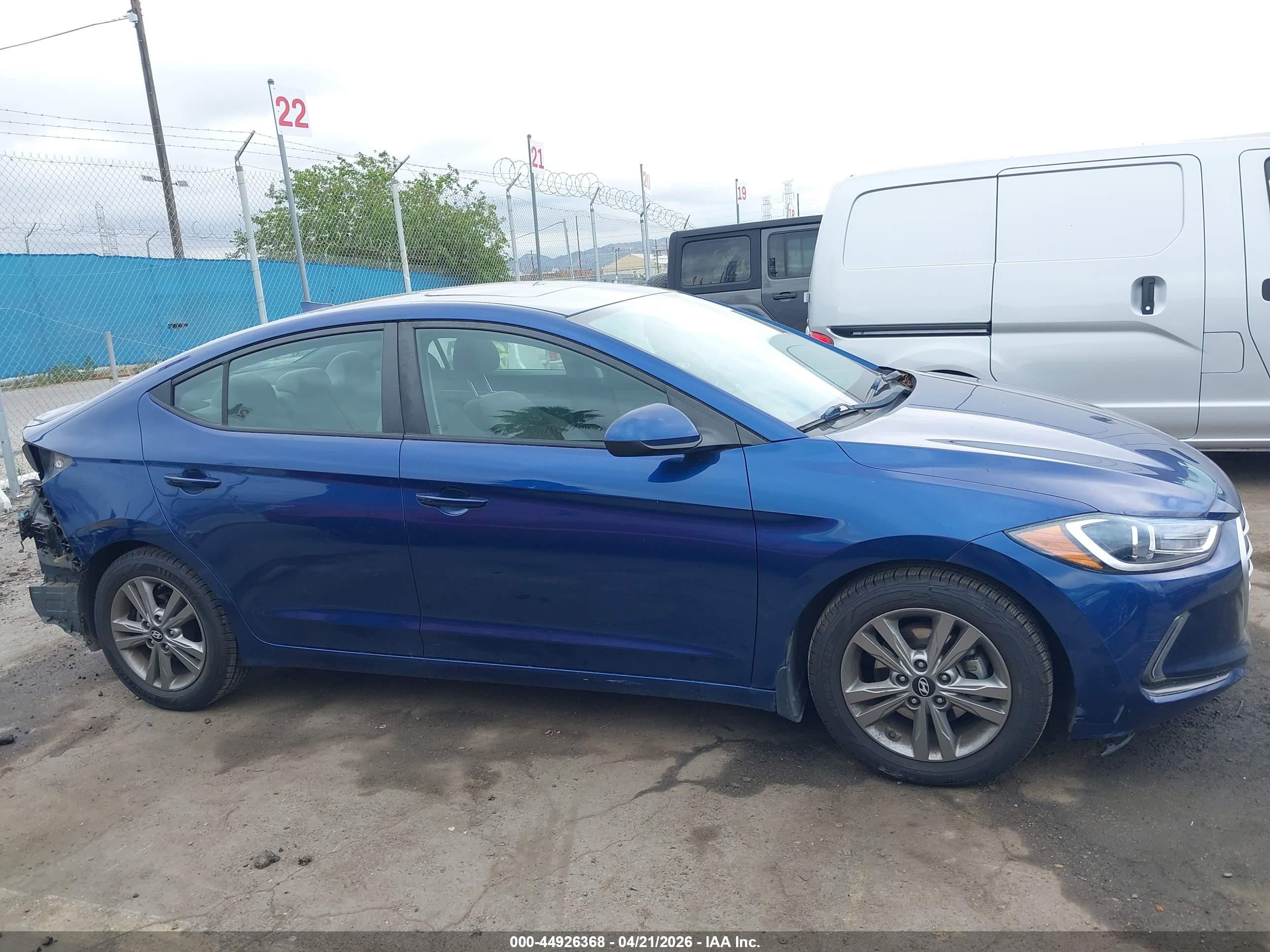2018 Hyundai Elantra Value Edition Blue vin: 5NPD84LF8JH355617