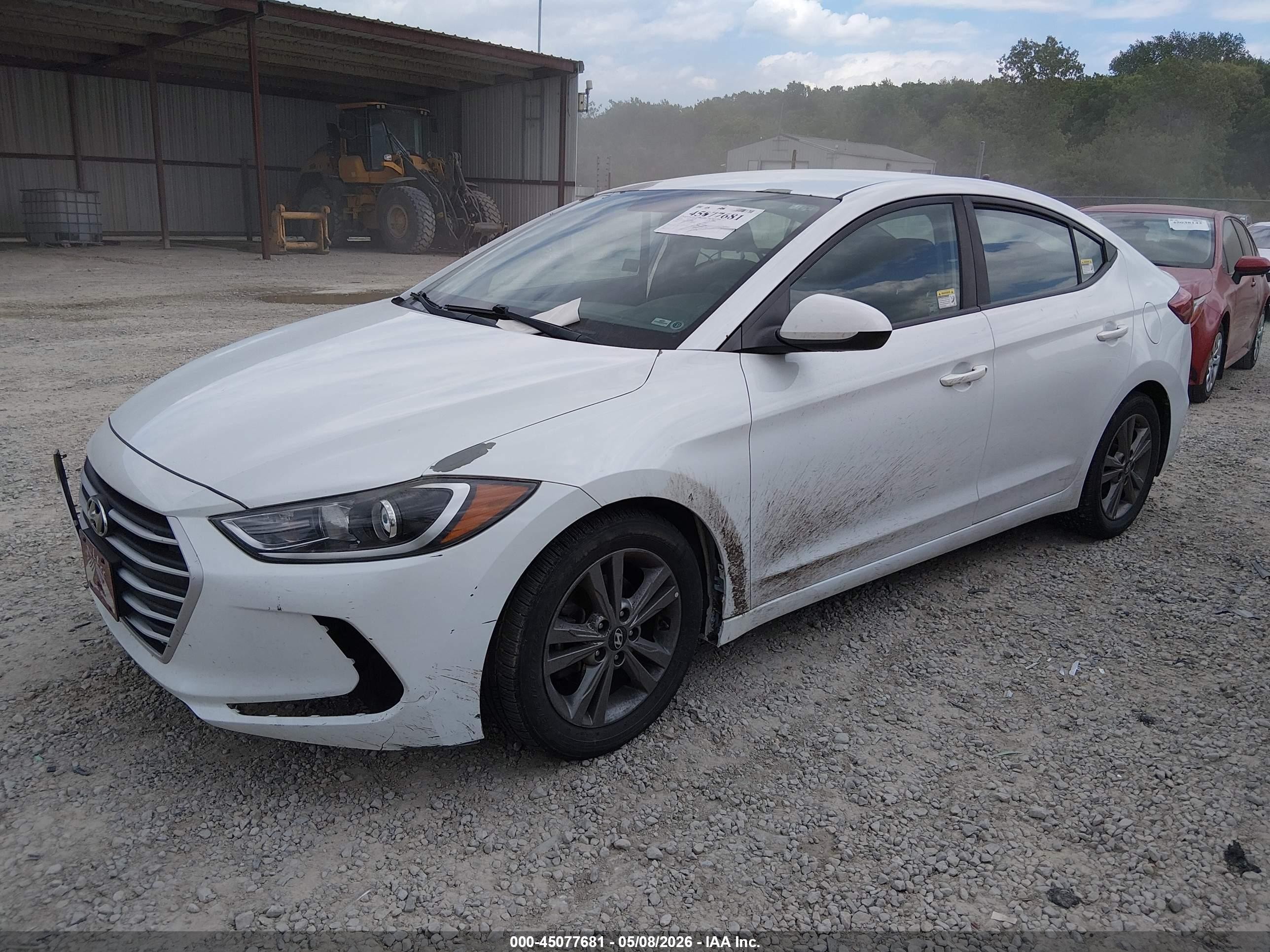 2018 Hyundai Elantra Sel White vin: 5NPD84LF8JH358274