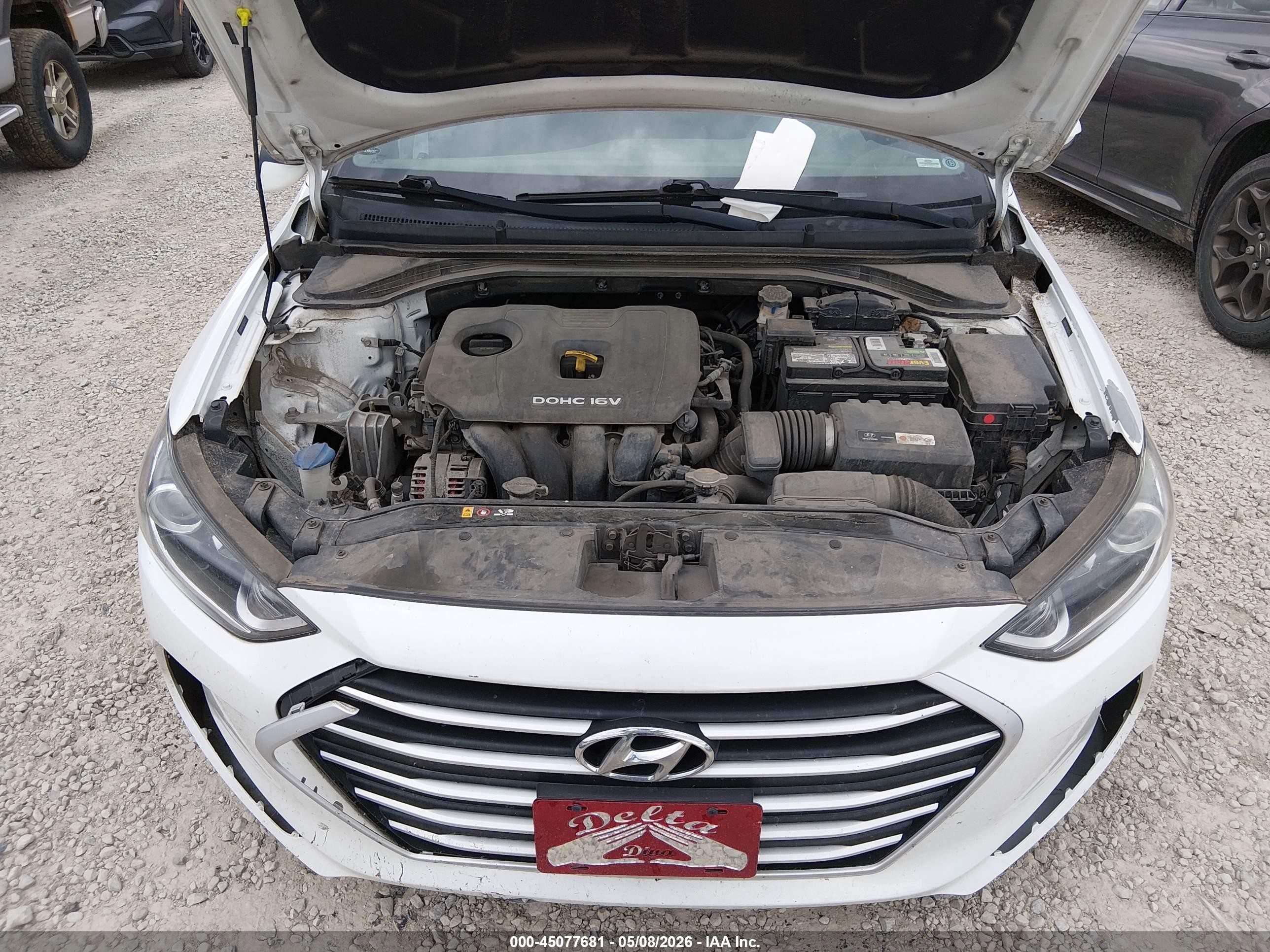 2018 Hyundai Elantra Sel White vin: 5NPD84LF8JH358274