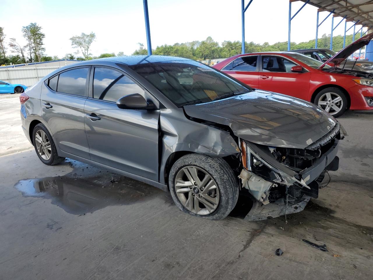 2020 Hyundai Elantra Sel Gray vin: 5NPD84LF8LH514848