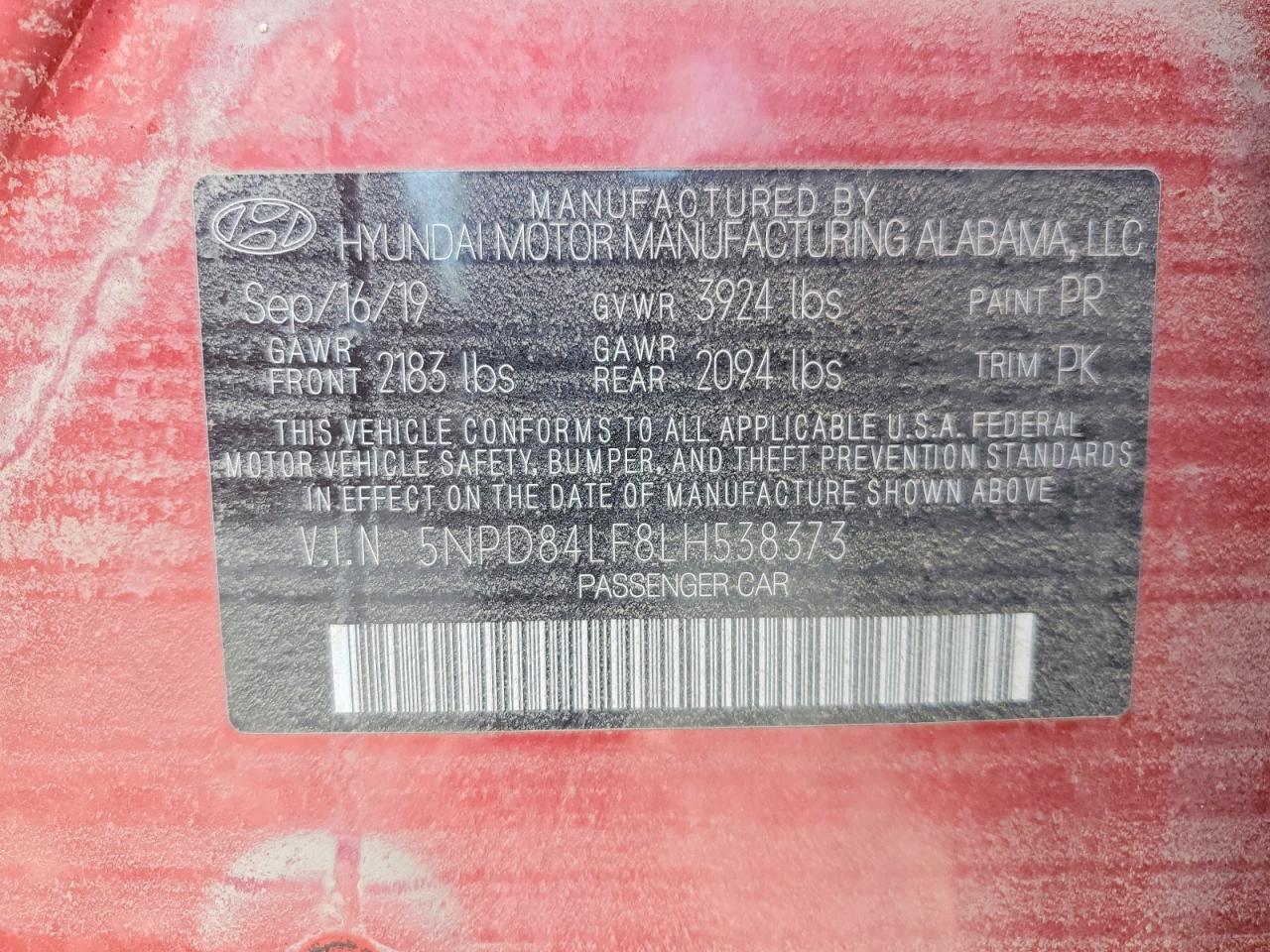 2020 Hyundai Elantra Value Edition Red vin: 5NPD84LF8LH538373