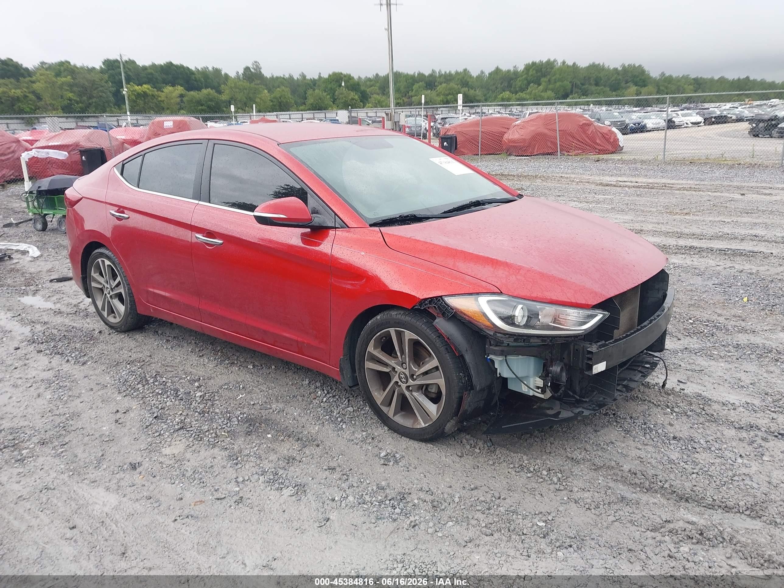 2017 Hyundai Elantra Limited Red vin: 5NPD84LF9HH055899