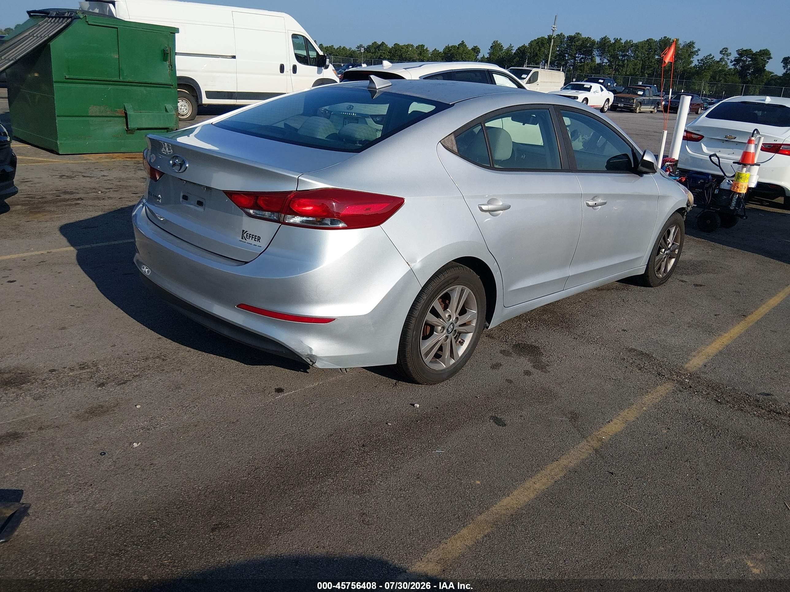 2017 Hyundai Elantra Se Silver vin: 5NPD84LF9HH060309