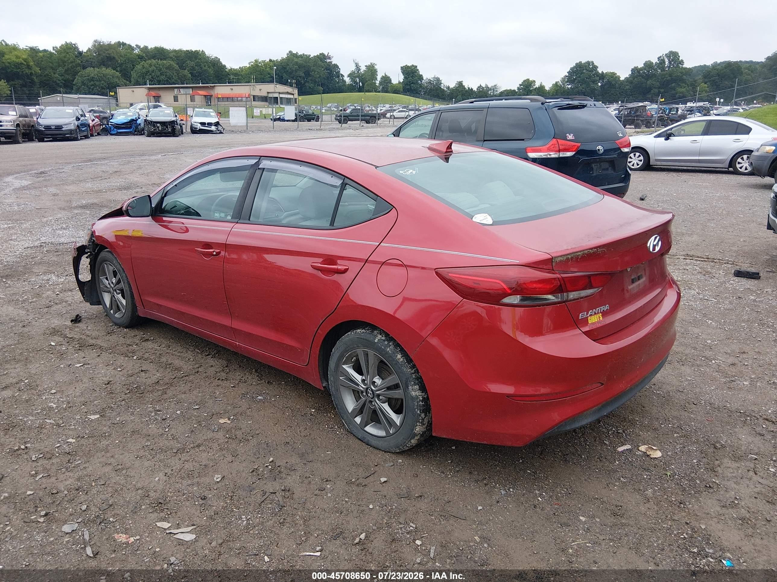 2017 Hyundai Elantra Se Red vin: 5NPD84LF9HH140113