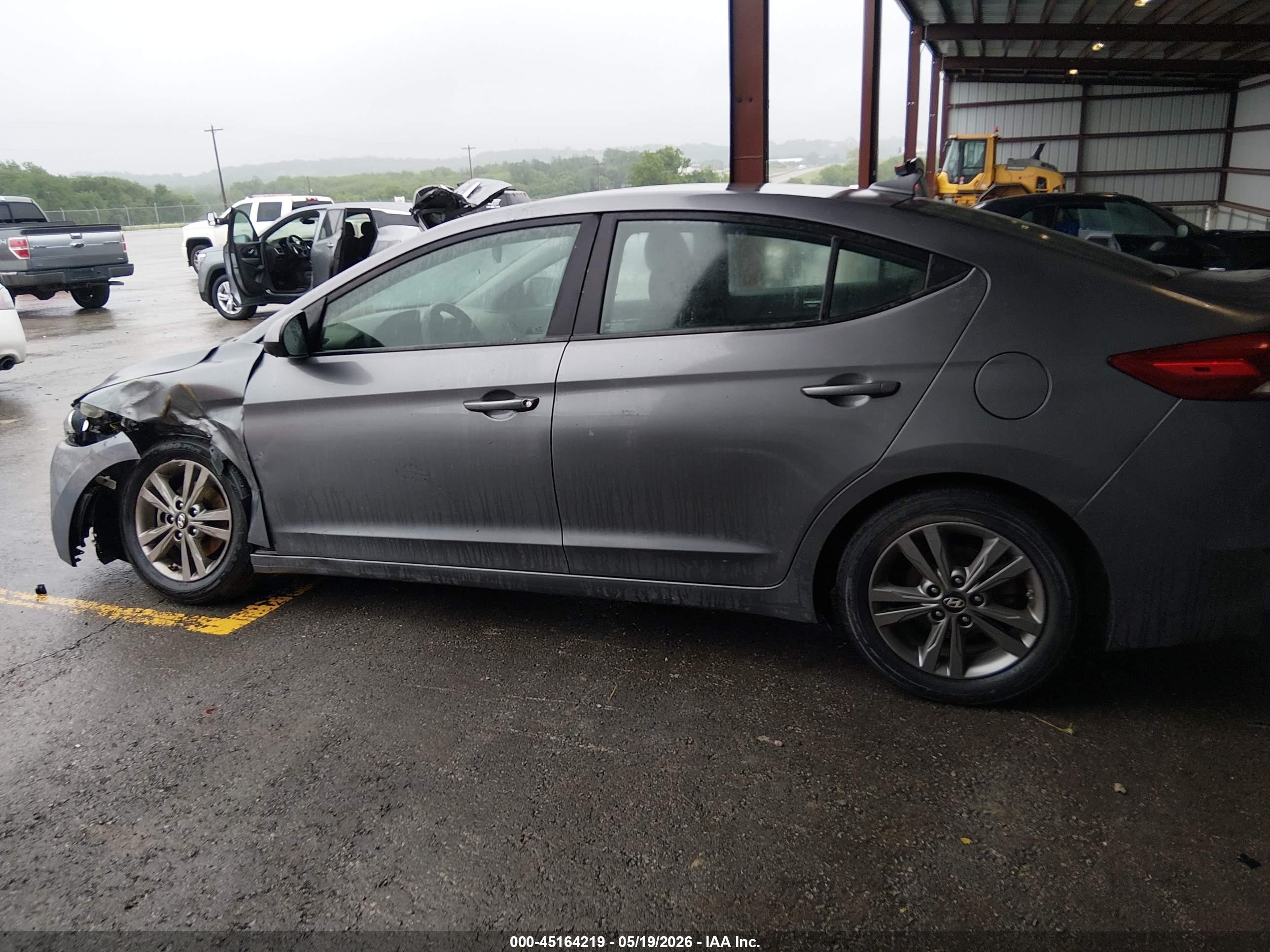 2018 Hyundai Elantra Sel Gray vin: 5NPD84LF9JH315241