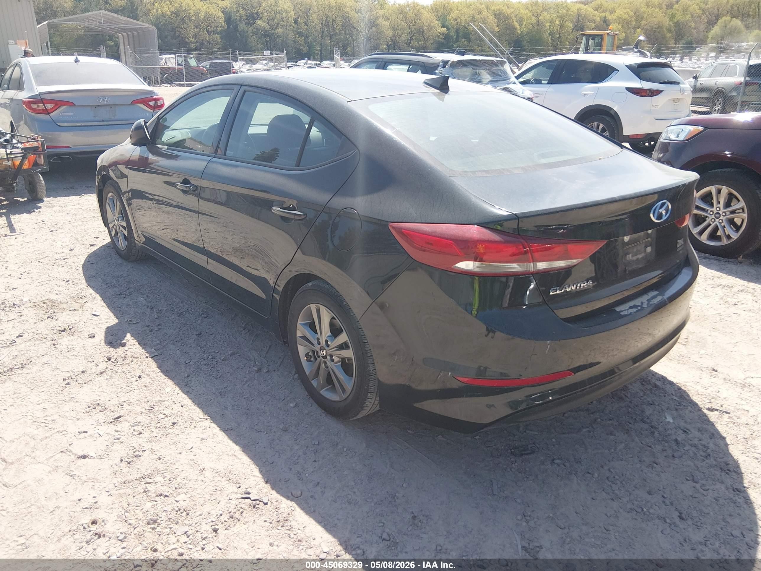 2018 Hyundai Elantra Value Edition Black vin: 5NPD84LF9JH353925
