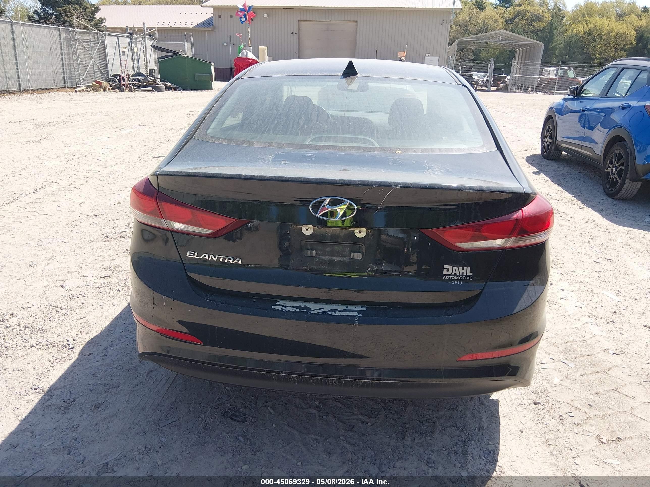 2018 Hyundai Elantra Value Edition Black vin: 5NPD84LF9JH353925