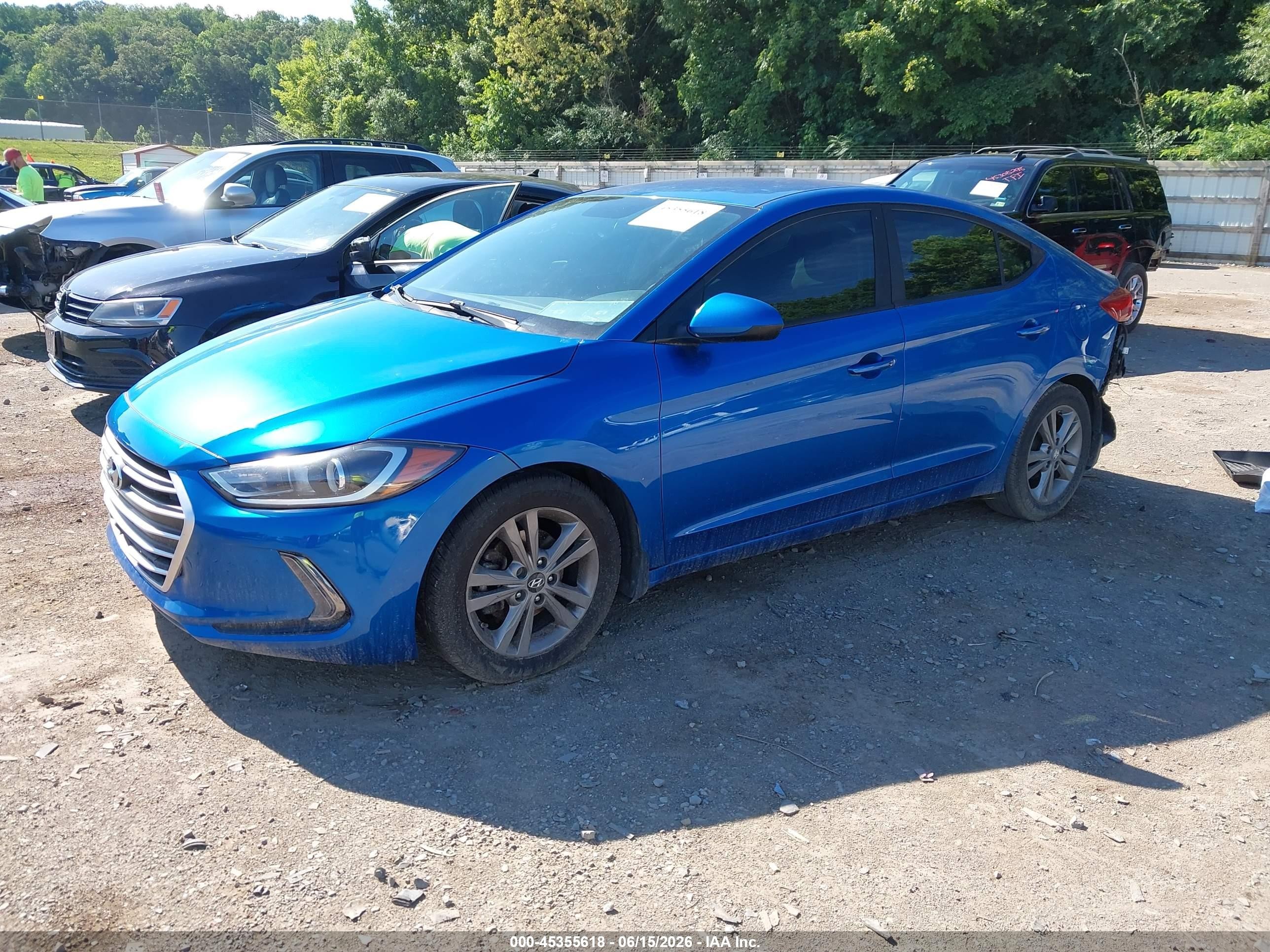 2017 Hyundai Elantra Se Синий vin: 5NPD84LFXHH027559