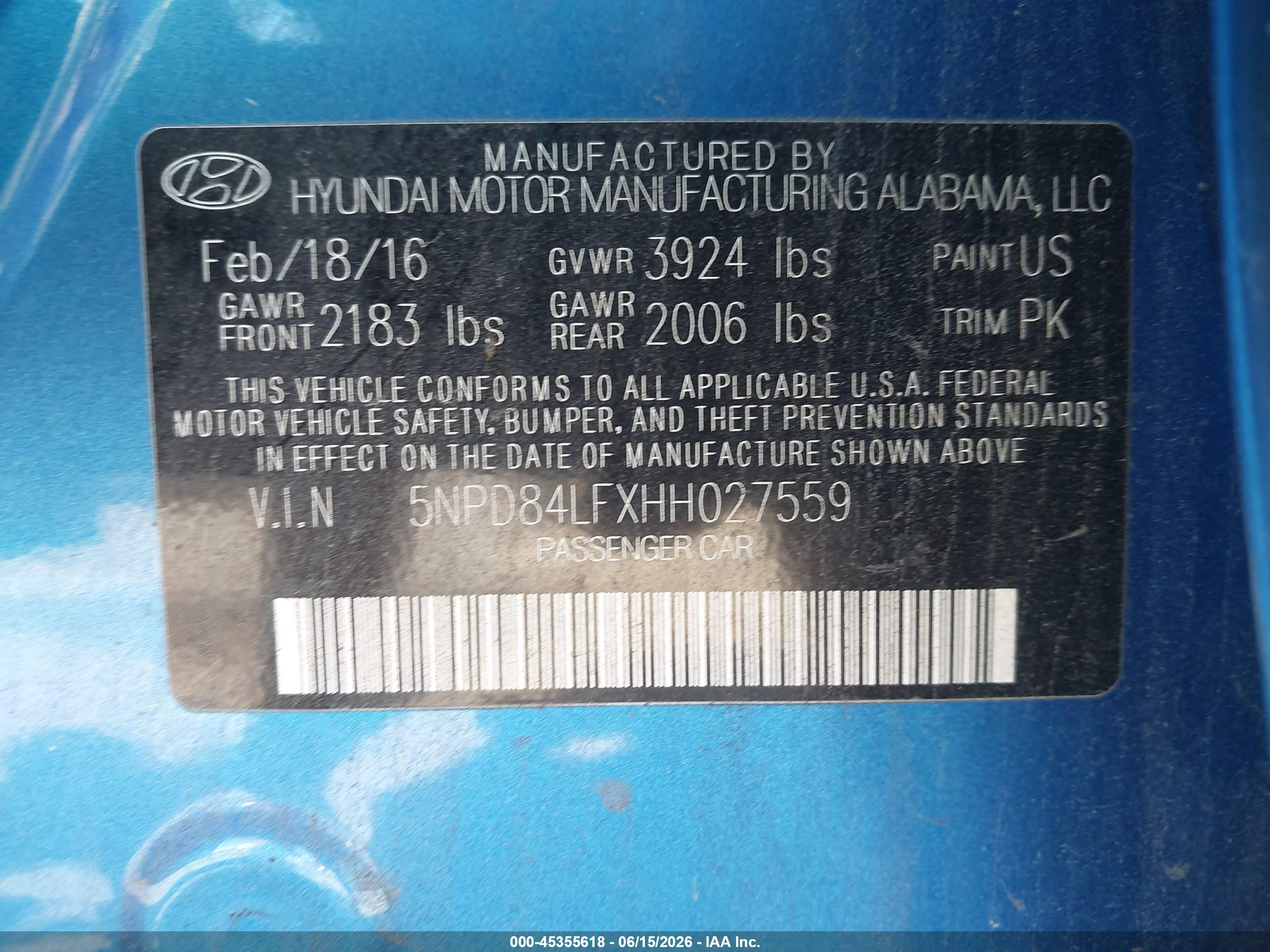 2017 Hyundai Elantra Se Синий vin: 5NPD84LFXHH027559