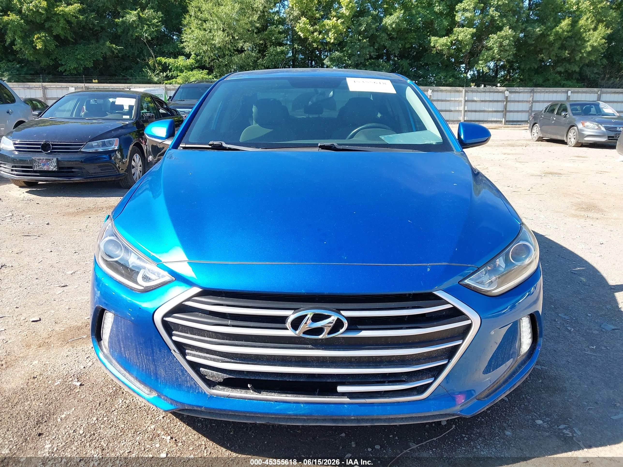 2017 Hyundai Elantra Se Синий vin: 5NPD84LFXHH027559