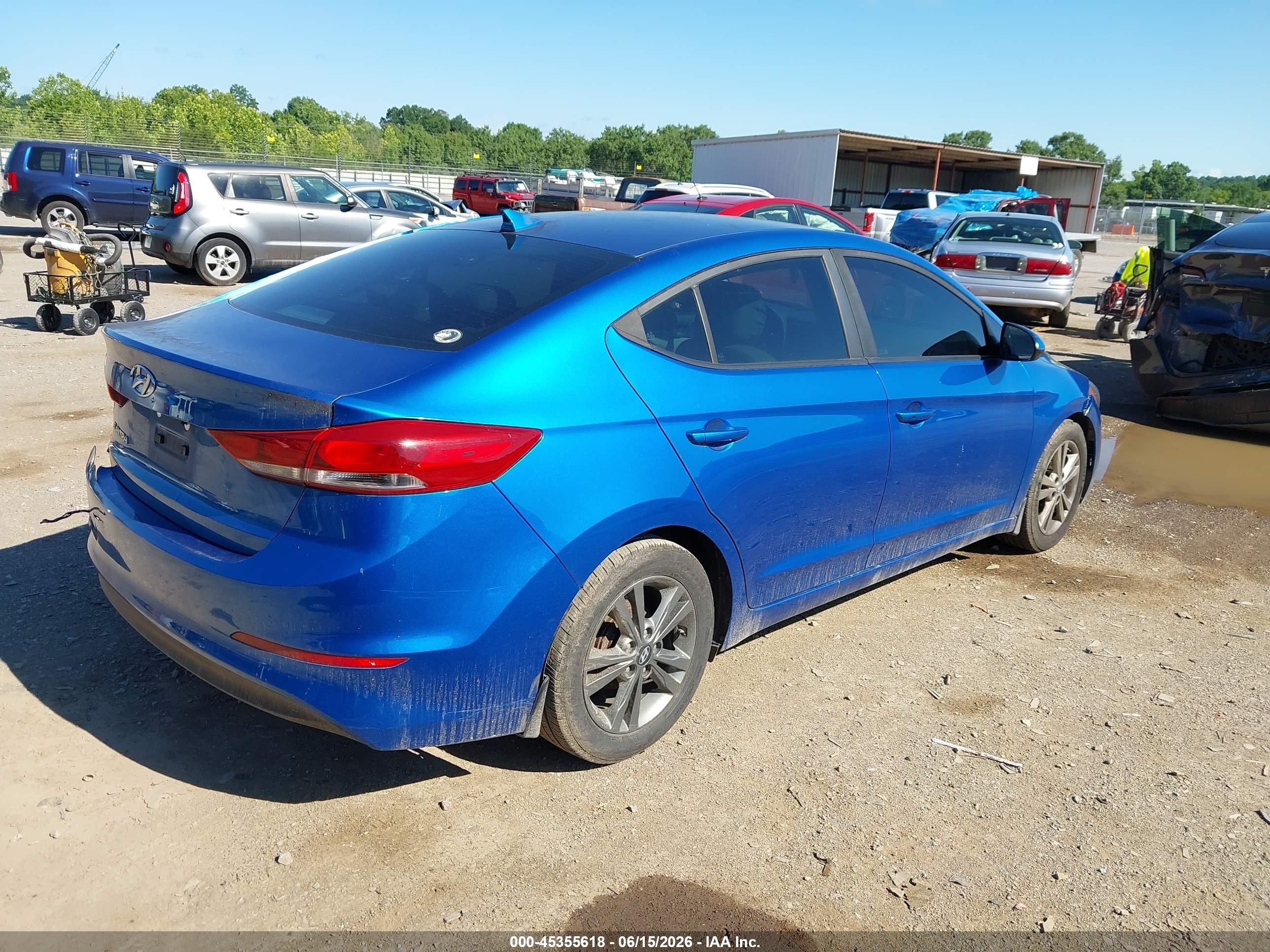 2017 Hyundai Elantra Se Синий vin: 5NPD84LFXHH027559