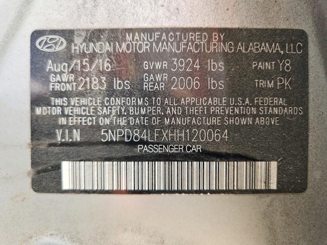 2017 Hyundai Elantra Se Silver vin: 5NPD84LFXHH120064
