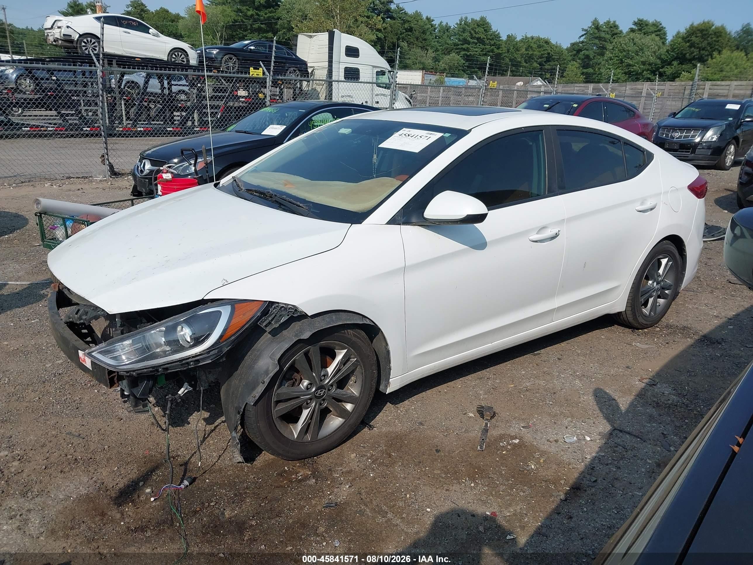 2017 Hyundai Elantra Value Edition White vin: 5NPD84LFXHH161696