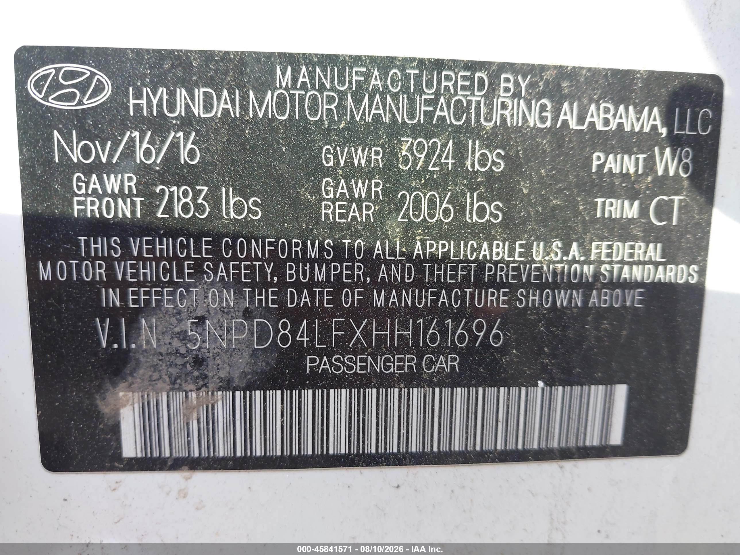 2017 Hyundai Elantra Value Edition White vin: 5NPD84LFXHH161696