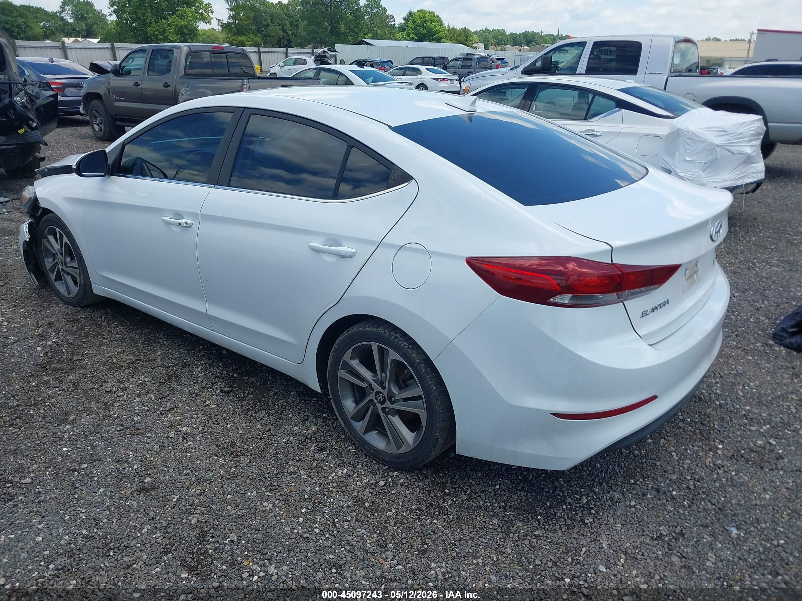 2018 Hyundai Elantra Limited White vin: 5NPD84LFXJH215620
