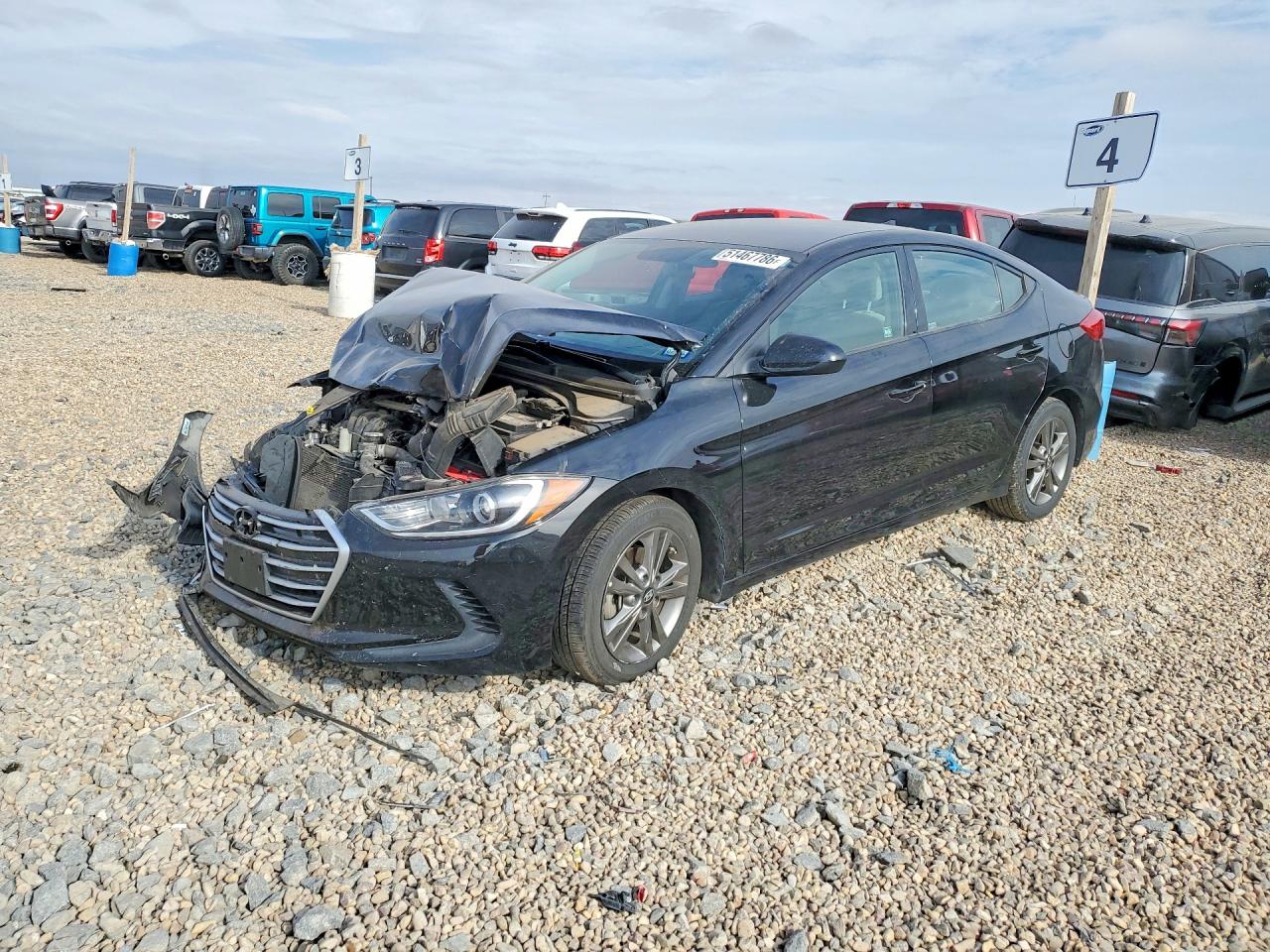 2018 Hyundai Elantra Sel Black vin: 5NPD84LFXJH247953