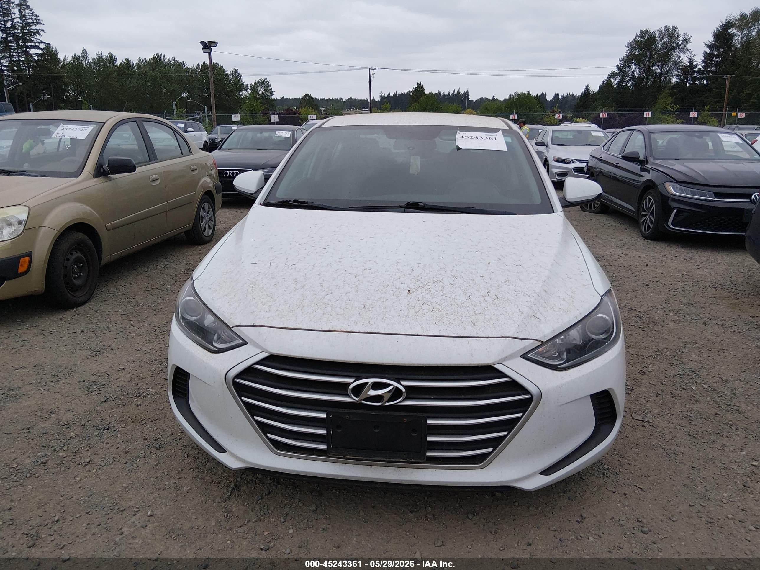 2018 Hyundai Elantra Sel White vin: 5NPD84LFXJH299793