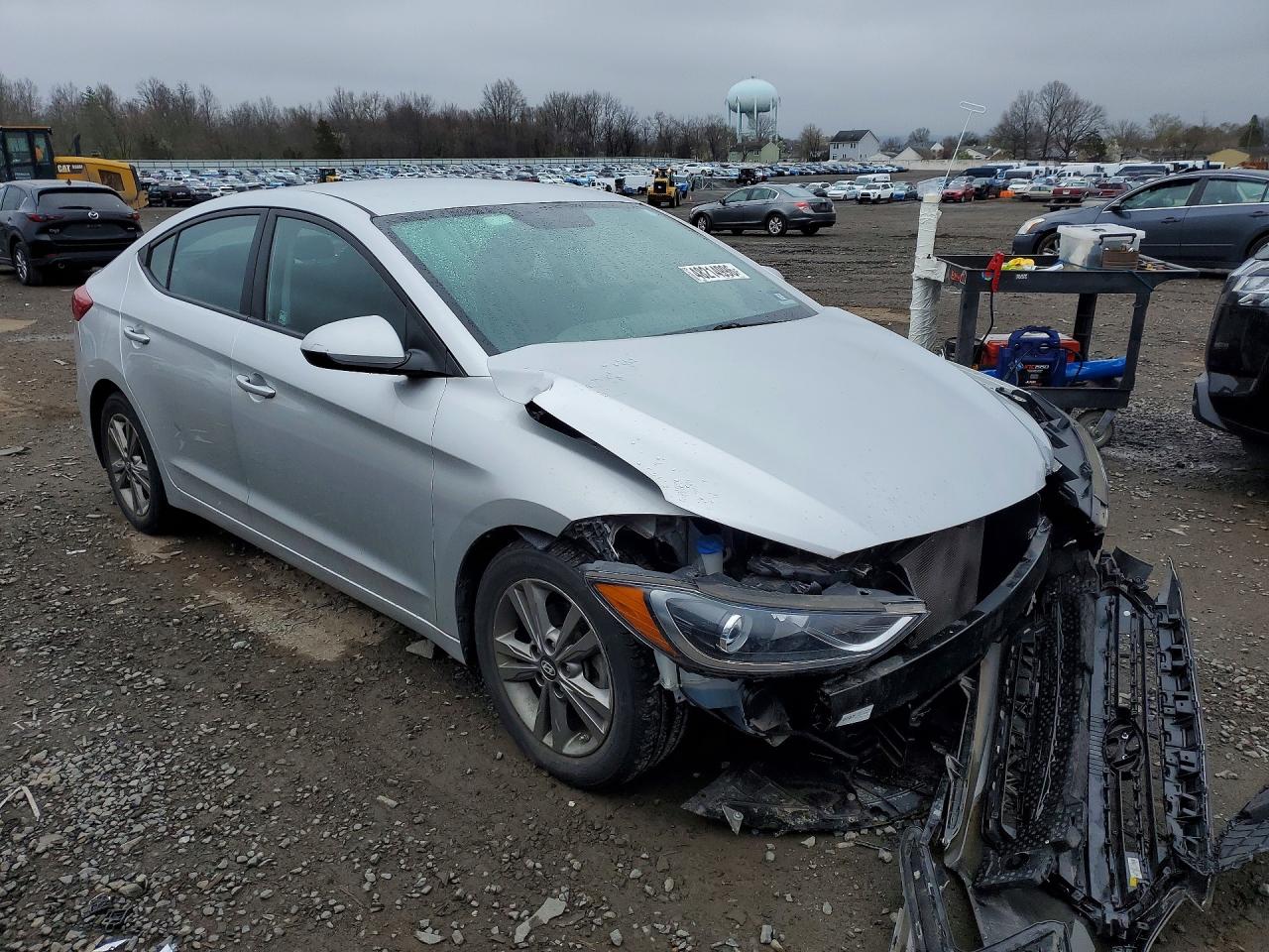 2018 Hyundai Elantra Sel Silver vin: 5NPD84LFXJH343968