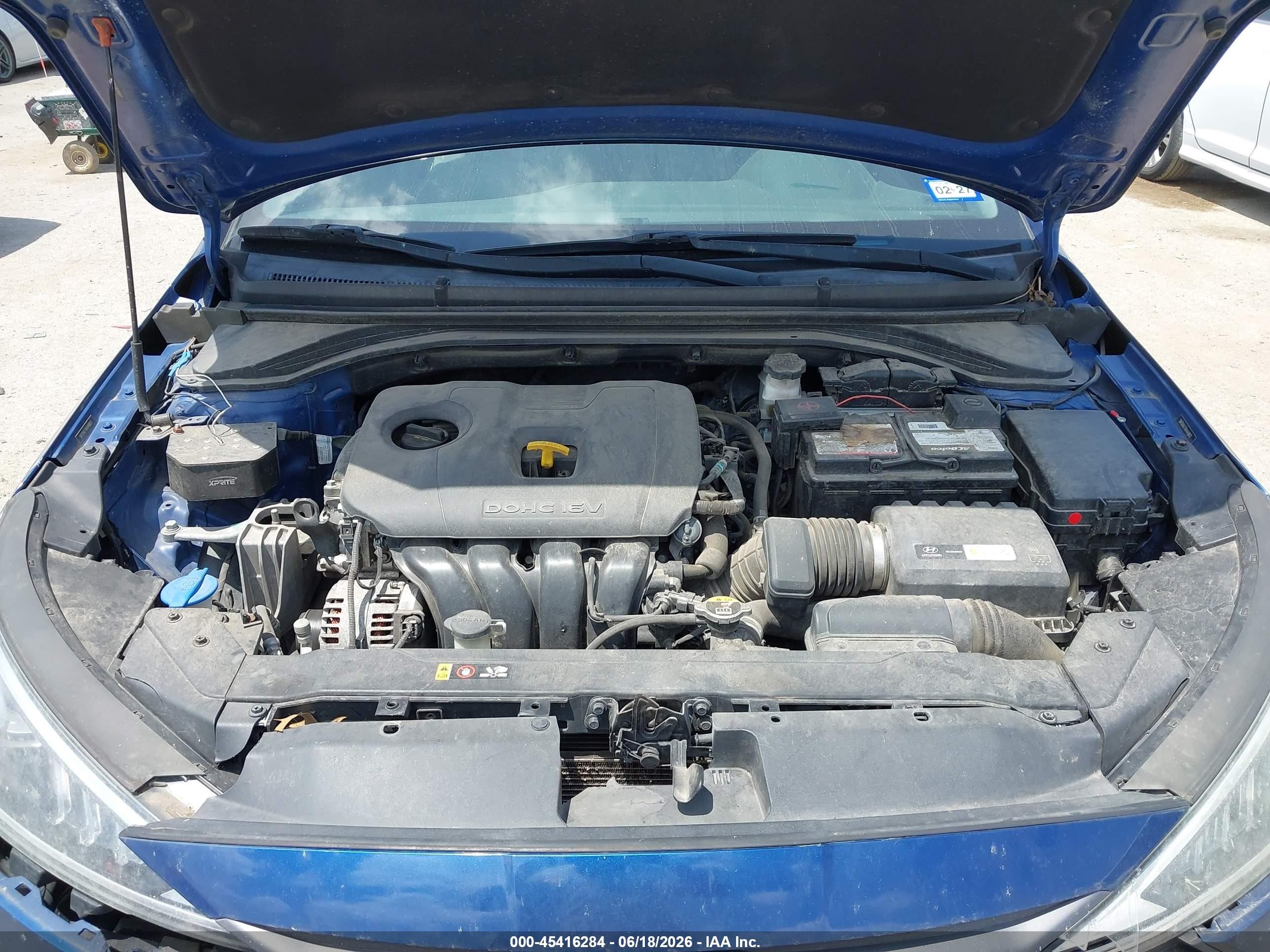 2019 Hyundai Elantra Sel Blue vin: 5NPD84LFXKH448611