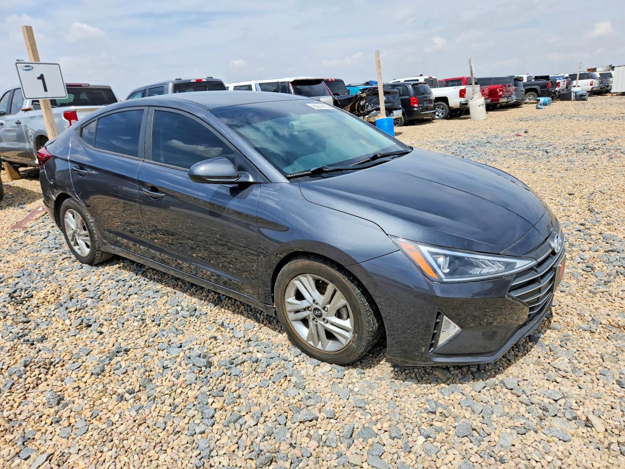 2020 Hyundai Elantra Sel Gray vin: 5NPD84LFXLH562013