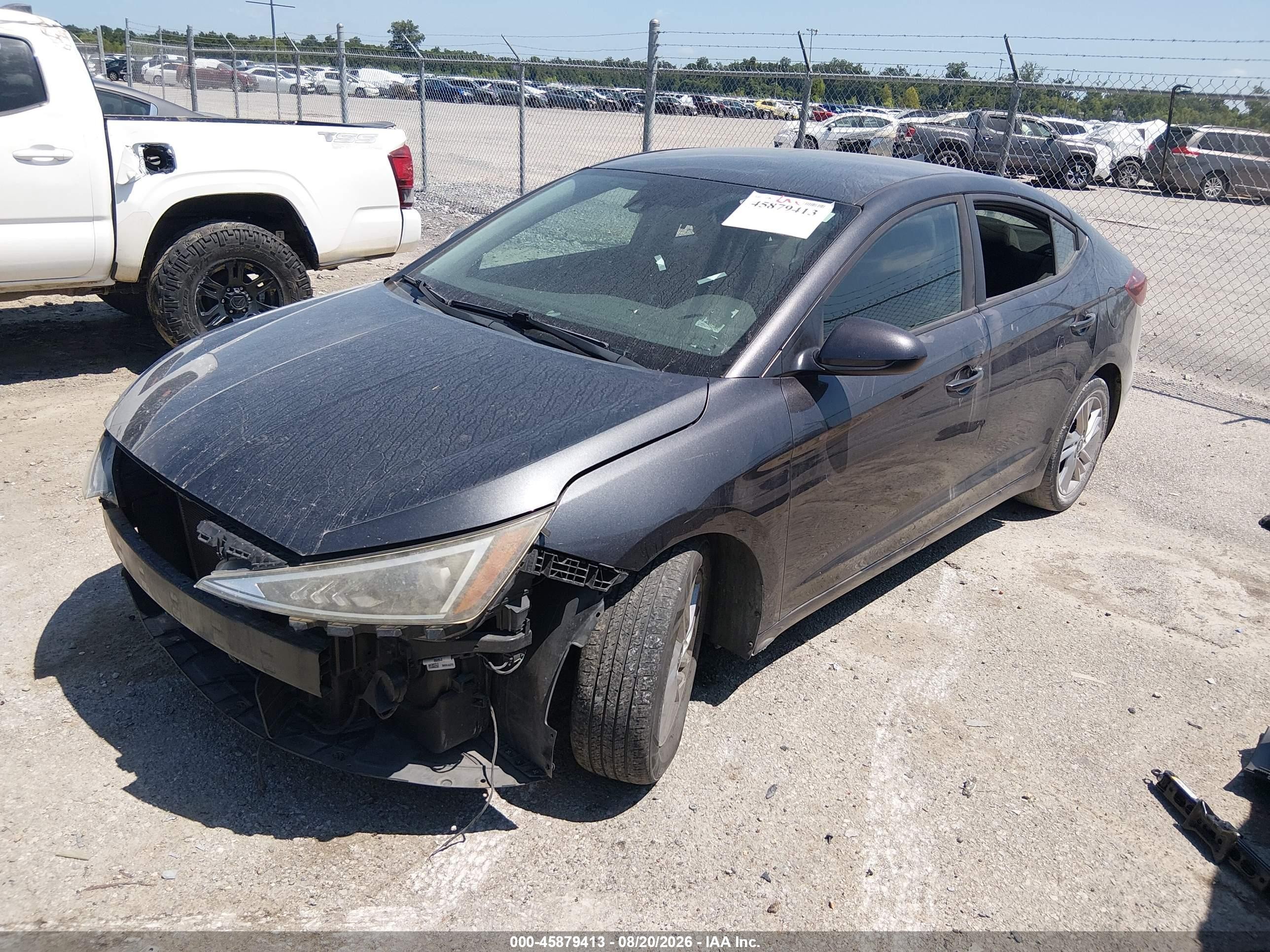 2020 Hyundai Elantra Sel Gray vin: 5NPD84LFXLH566384