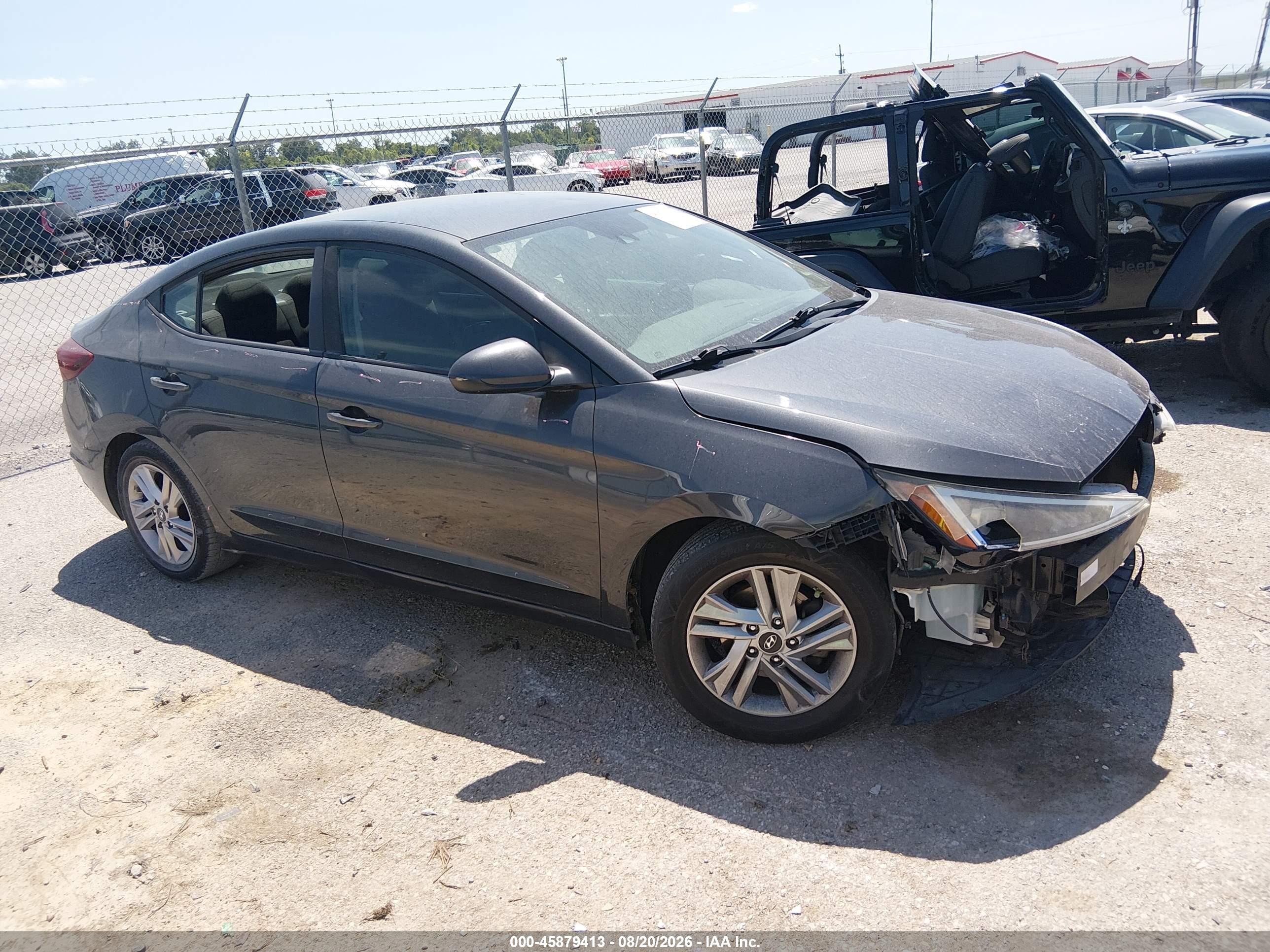 2020 Hyundai Elantra Sel Gray vin: 5NPD84LFXLH566384