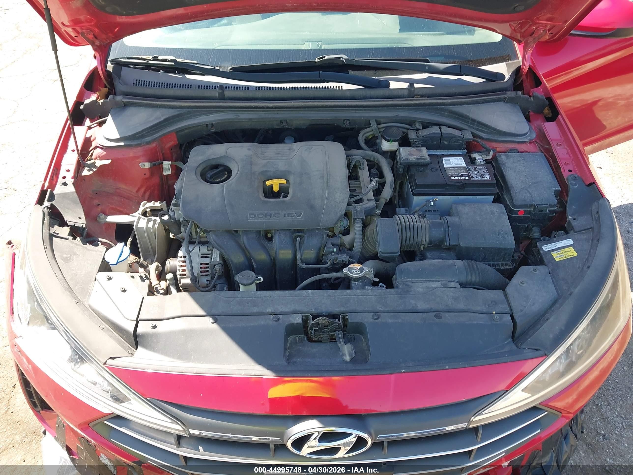 2020 Hyundai Elantra Sel Burgundy vin: 5NPD84LFXLH566983