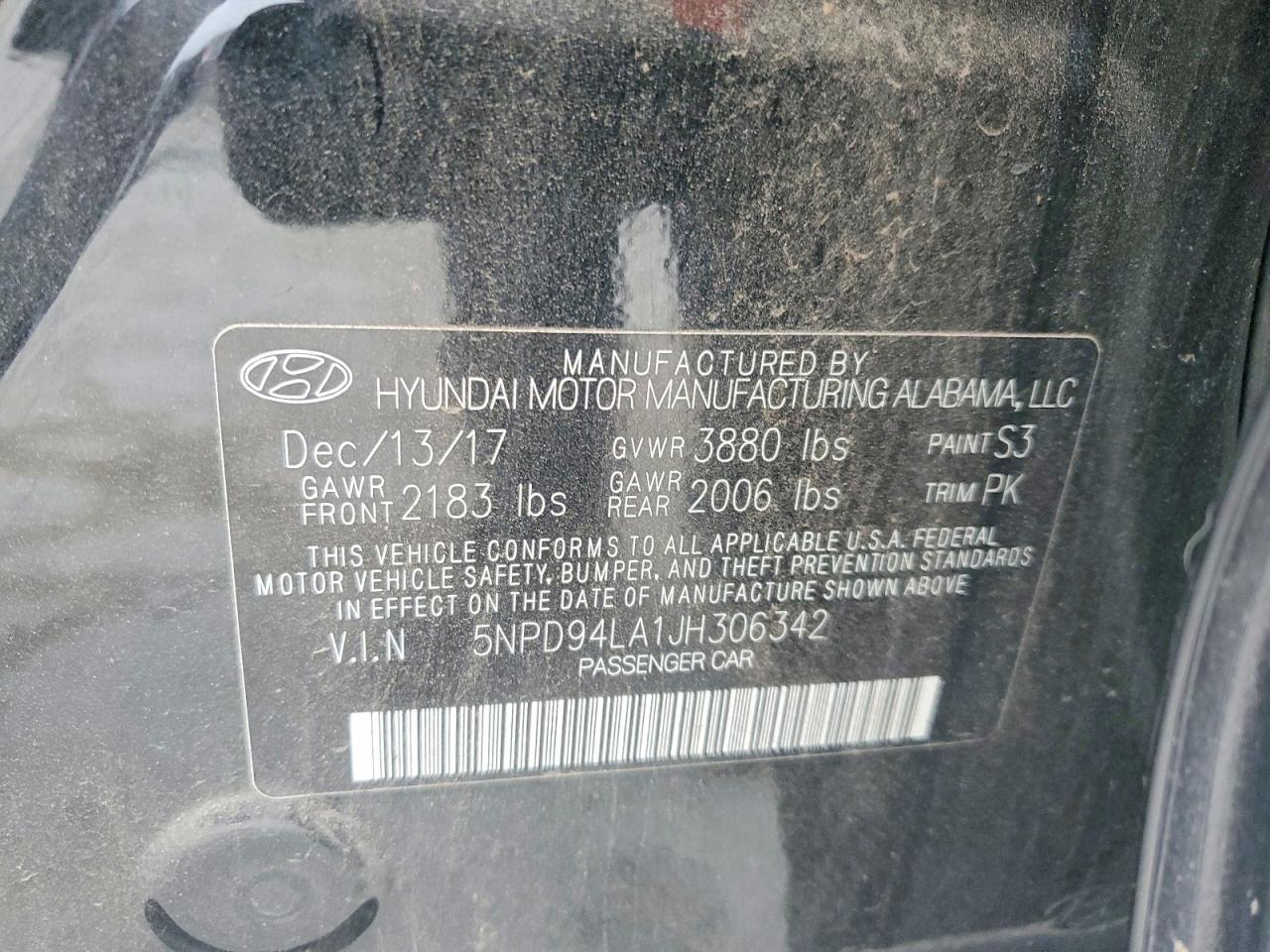 2018 Hyundai Elantra White vin: 5NPD94LA1JH306342